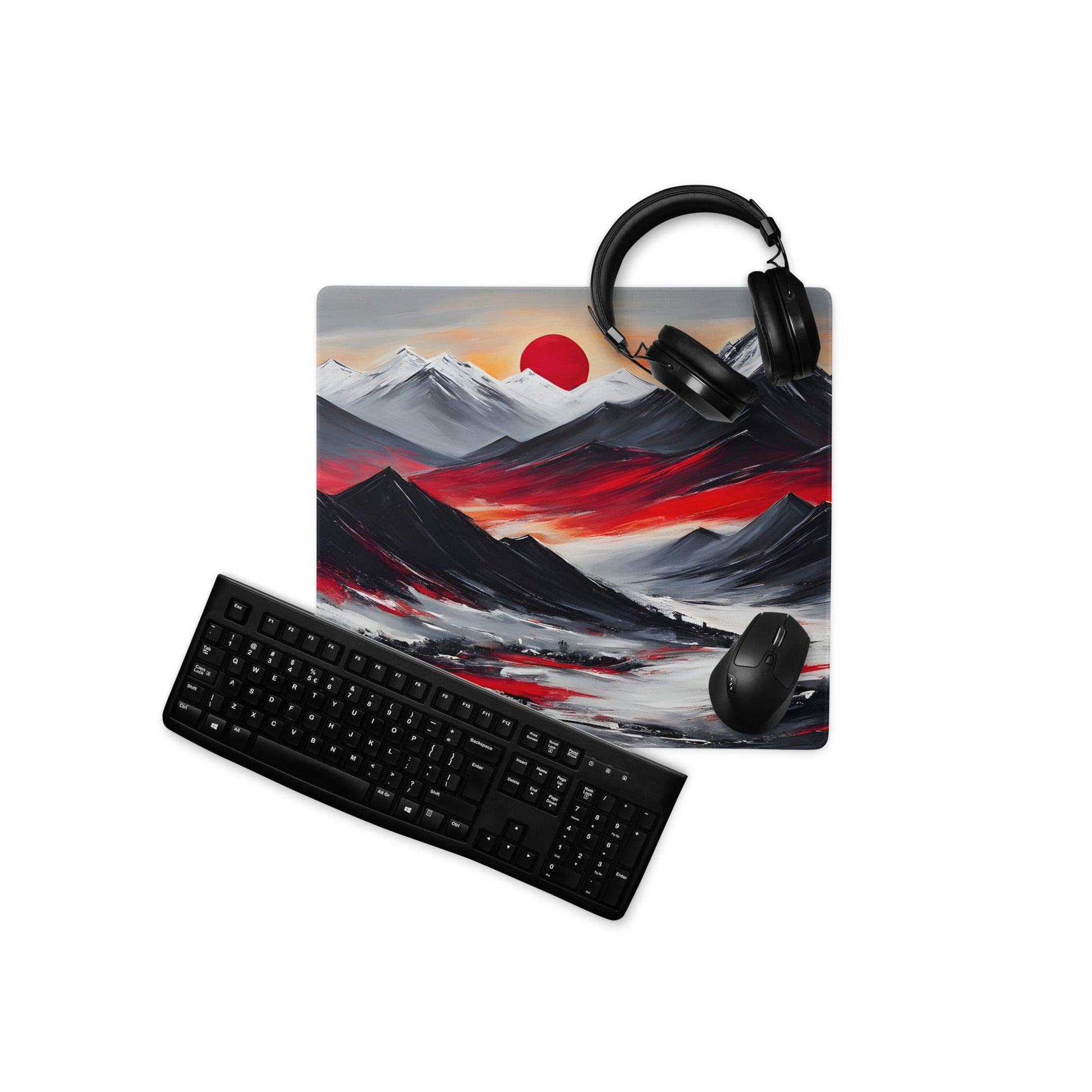 Red Sun Over Mountains Gaming Mouse Pad - Mouse Pads - Discovery Co.