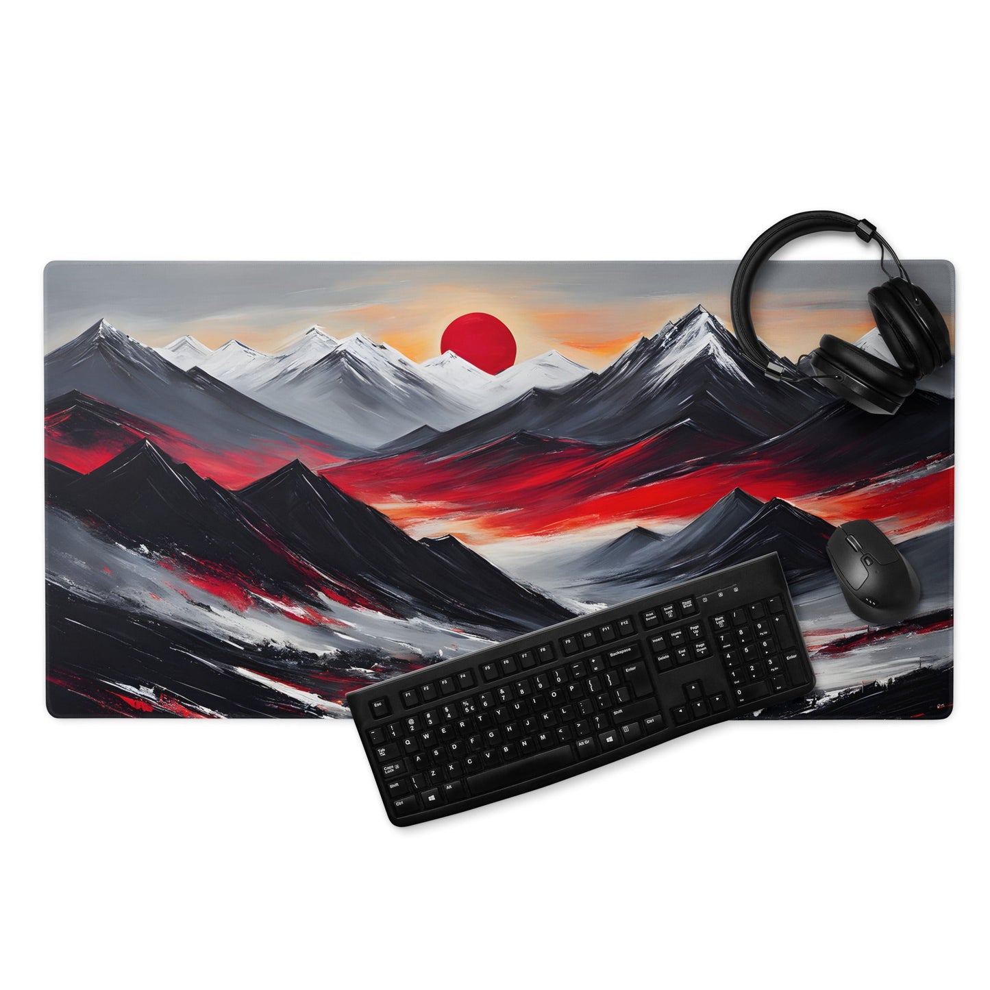 Red Sun Over Mountains Gaming Mouse Pad - Mouse Pads - Discovery Co.