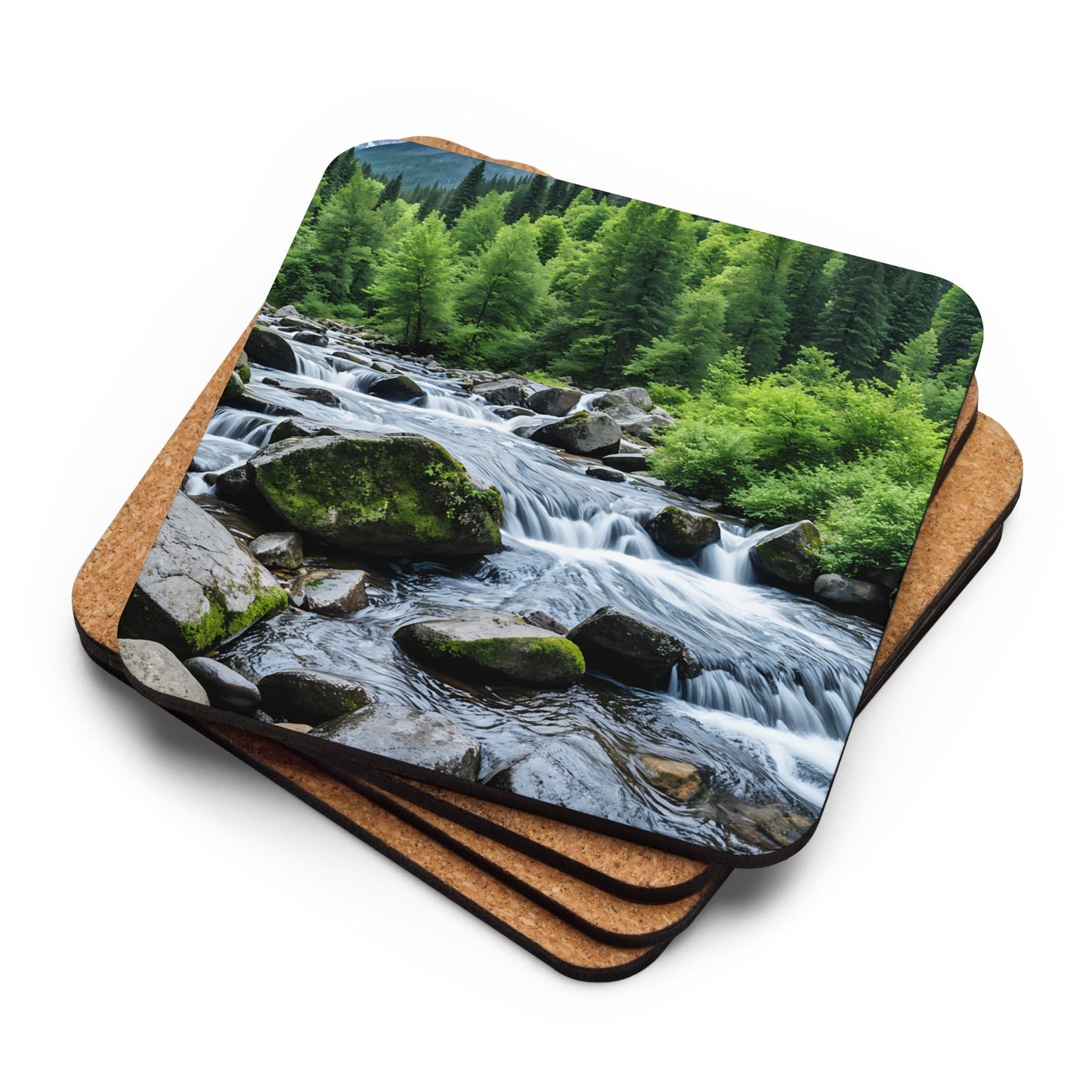 River In The Woods Cork - back Coaster - Coasters - Discovery Co.