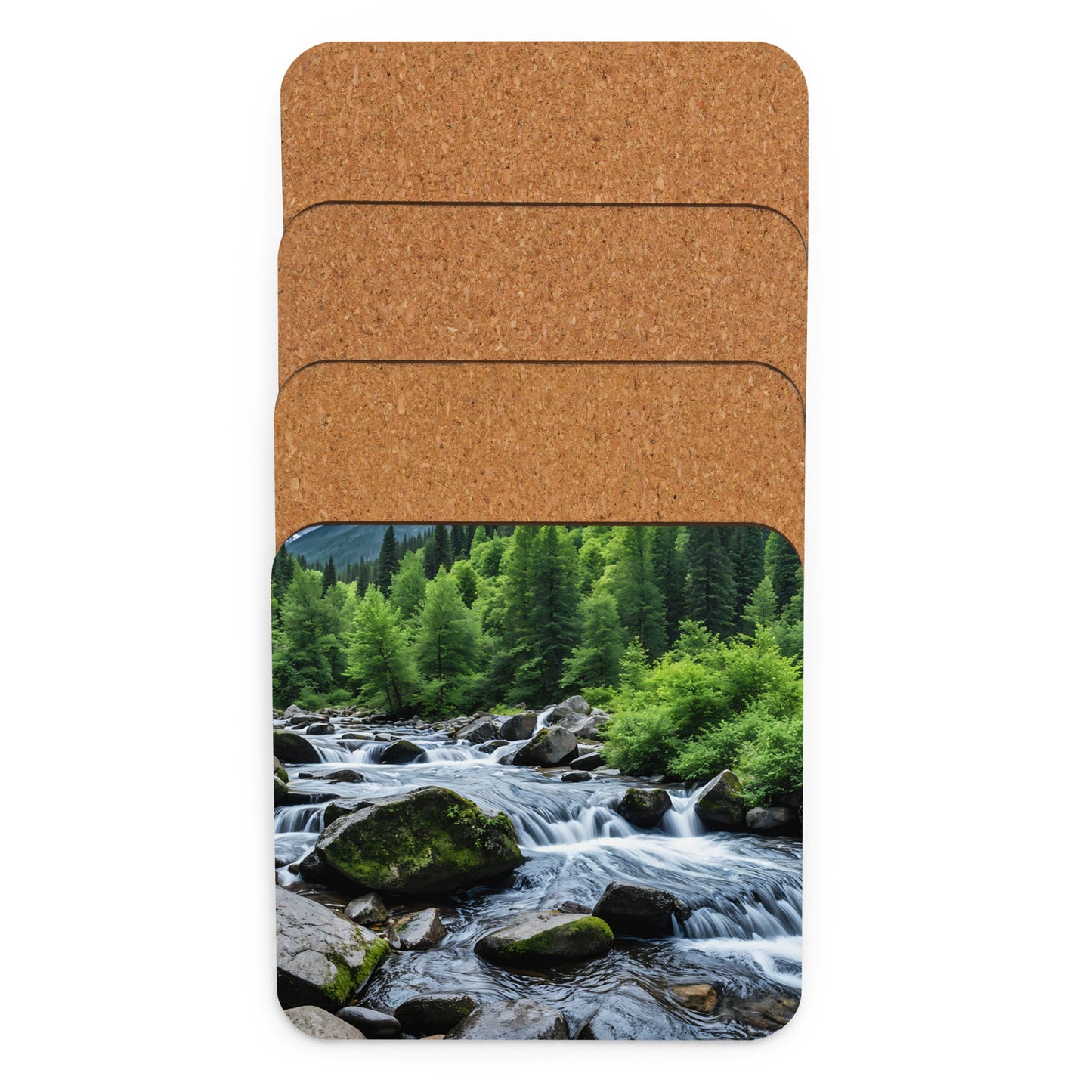 River In The Woods Cork - back Coaster - Coasters - Discovery Co.