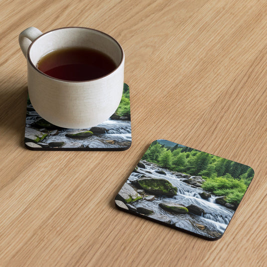 River In The Woods Cork-back Coaster - Coasters - Discovery Co.