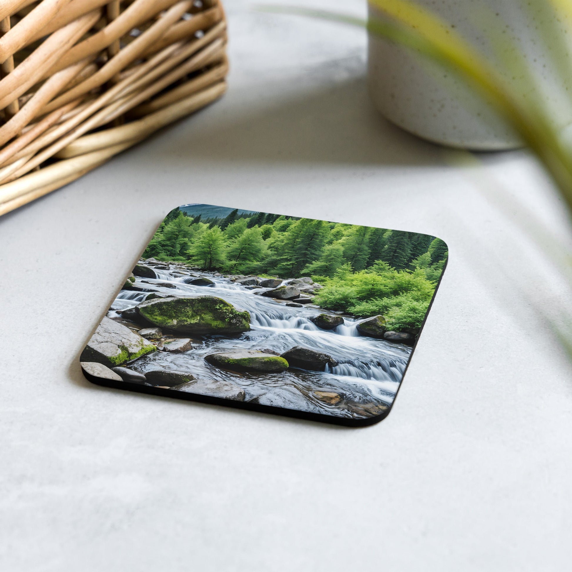 River In The Woods Cork - back Coaster - Coasters - Discovery Co.