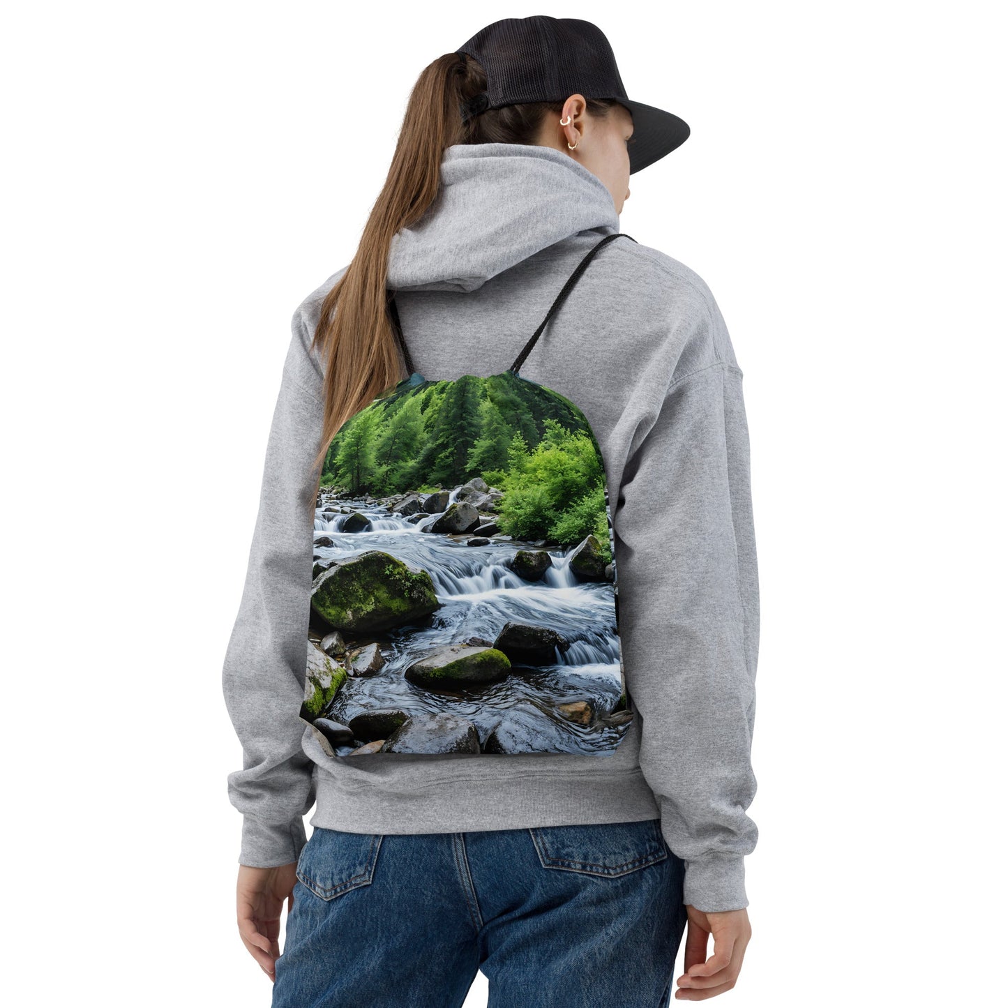 River In The Woods Drawstring Bag - Drawstring Bag - Discovery Co.