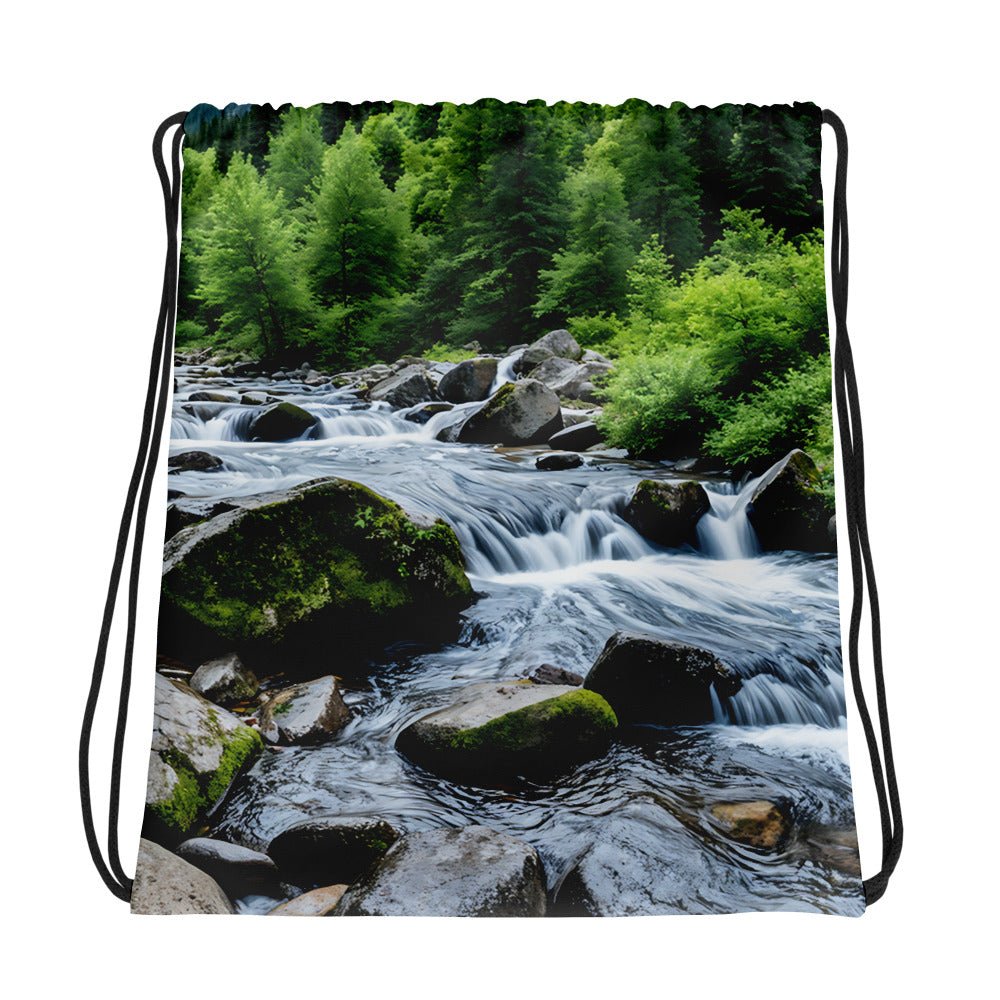 River In The Woods Drawstring Bag - Drawstring Bag - Discovery Co.