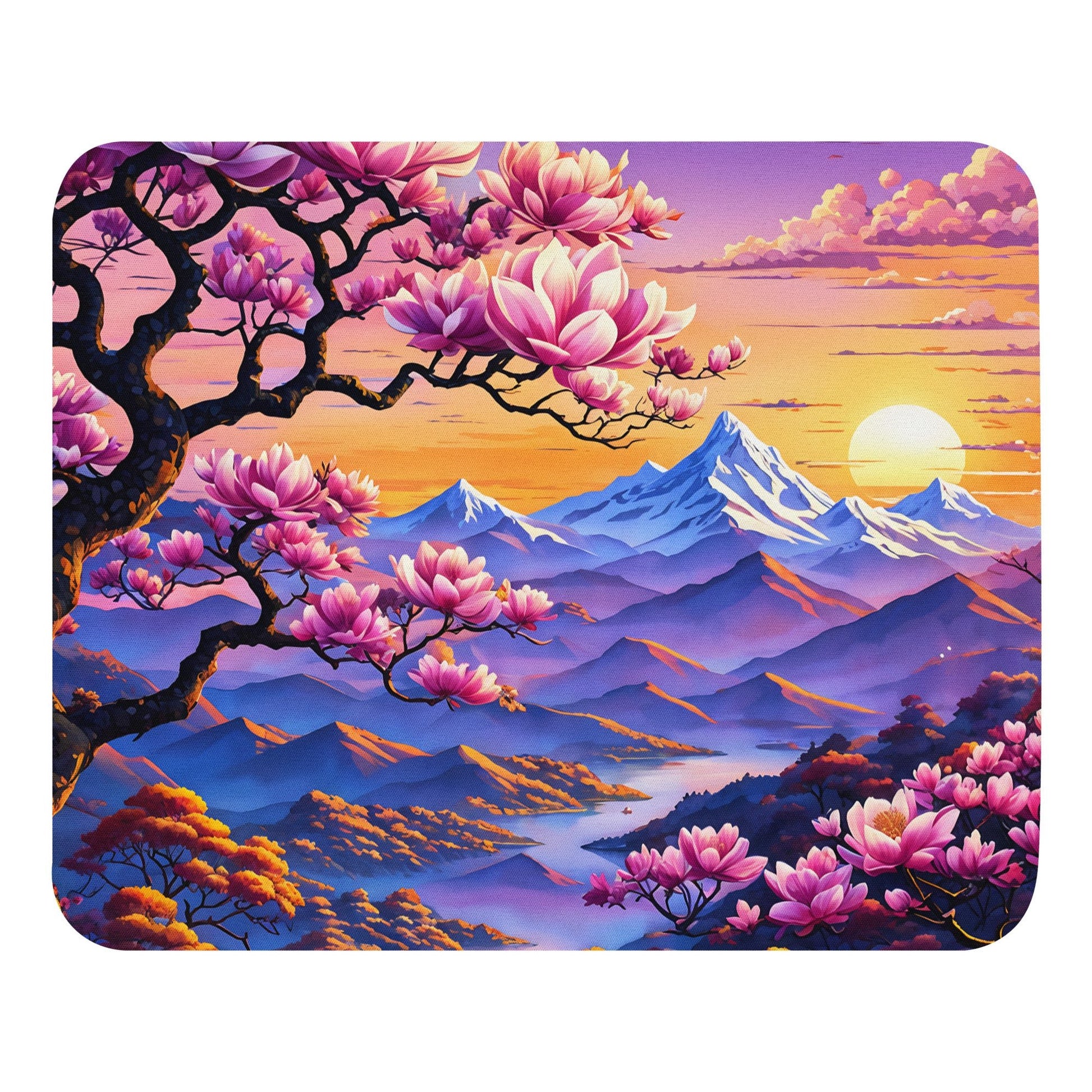 River Though Pink Landscape II Mouse Pad - Mouse Pads - Discovery Co.