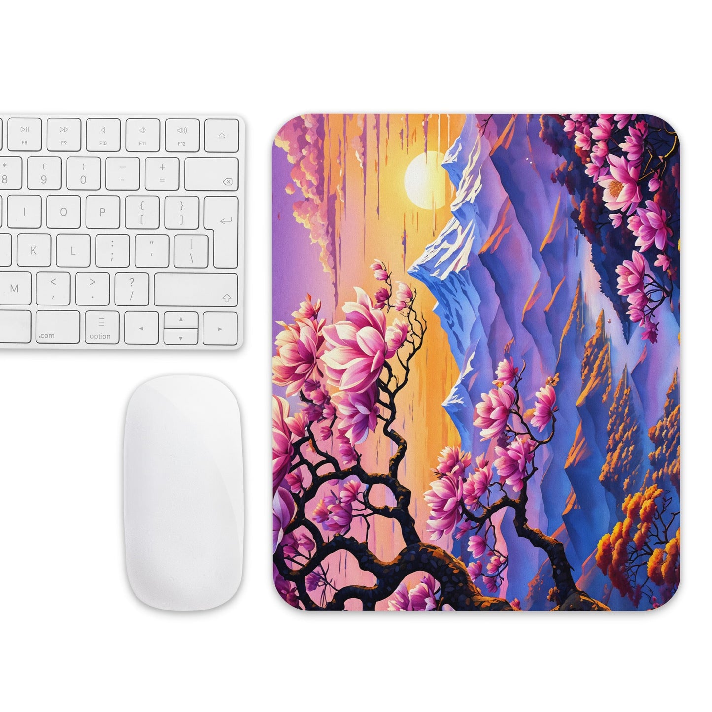 River Though Pink Landscape II Mouse Pad - Mouse Pads - Discovery Co.