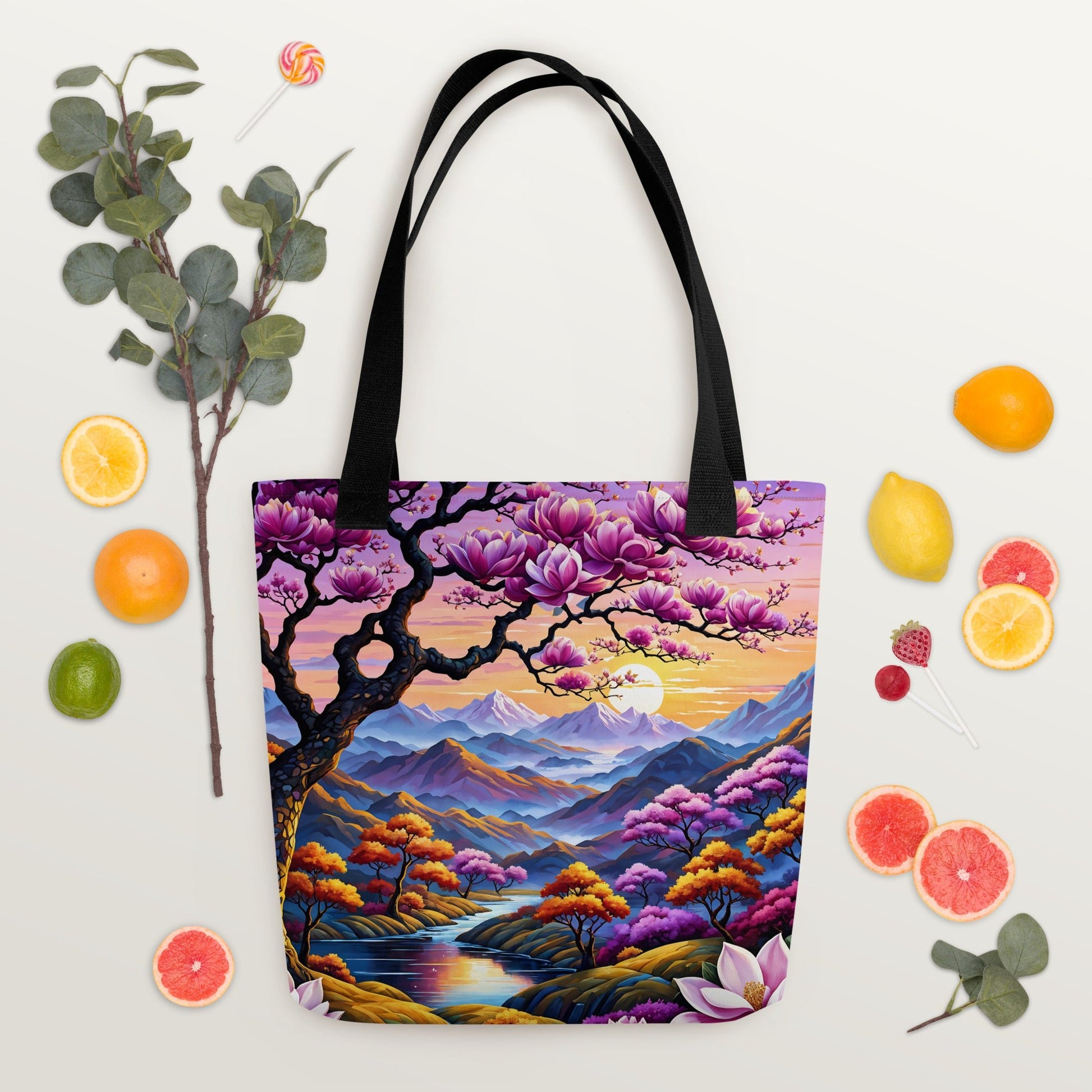 River Though Pink Valley II Tote Bag - Tote Bags - Discovery Co.