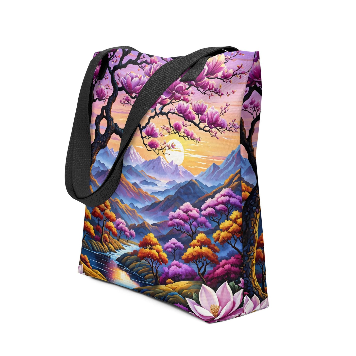 River Though Pink Valley II Tote Bag - Tote Bags - Discovery Co.