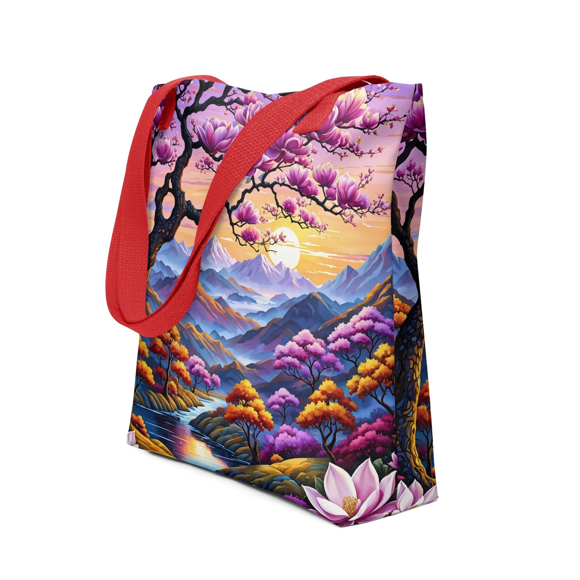 River Though Pink Valley II Tote Bag - Tote Bags - Discovery Co.