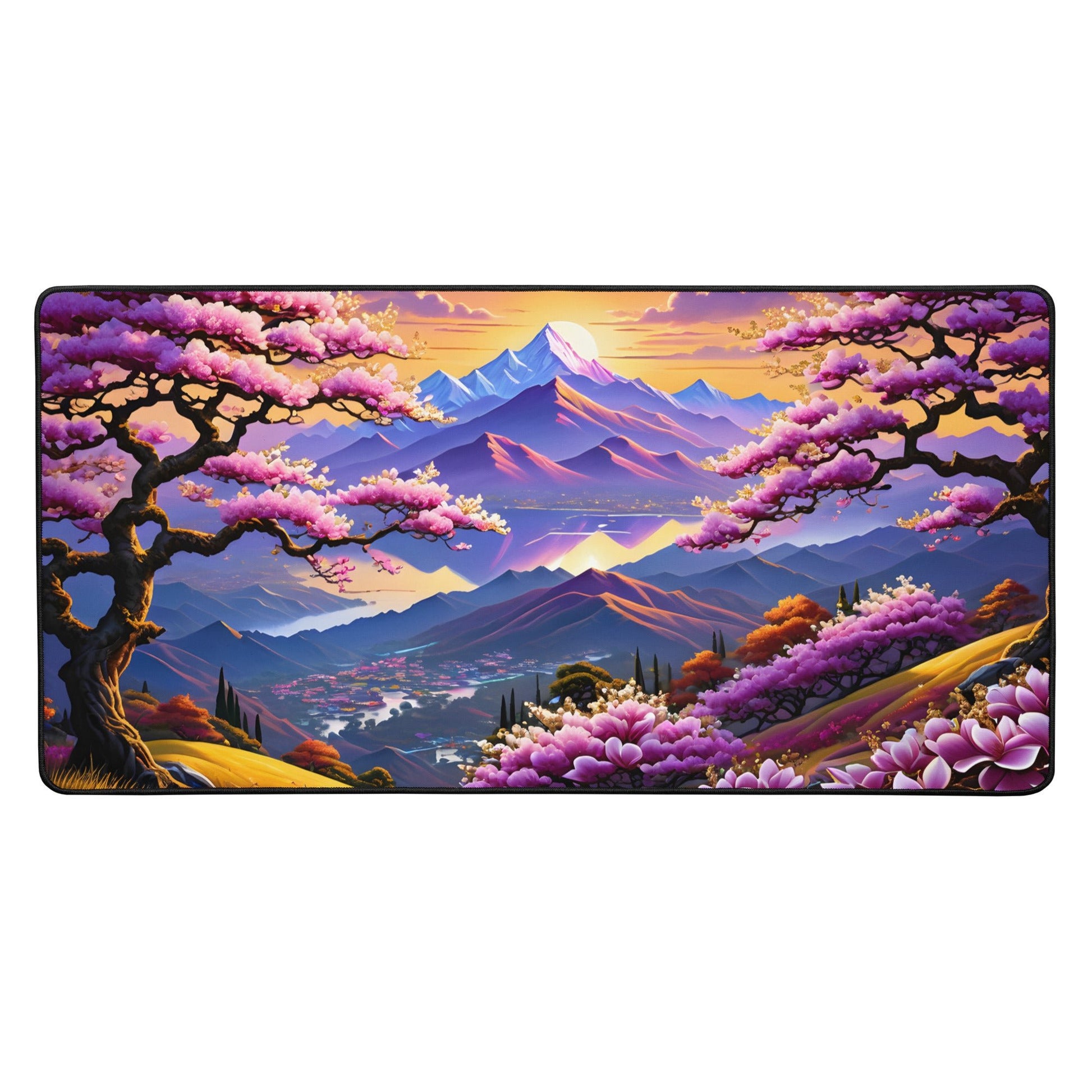 River Though Pink Valley III Desk Mat - Mouse Pads - Discovery Co.