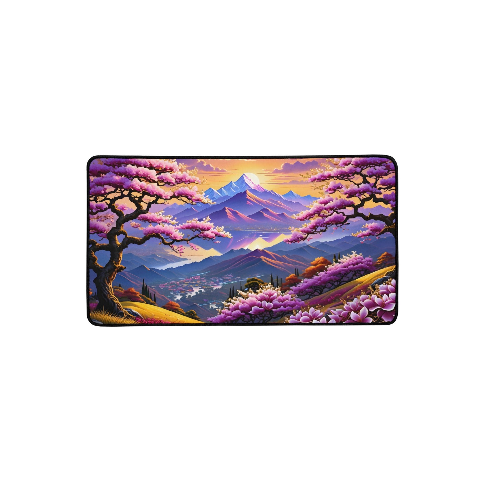 River Though Pink Valley III Desk Mat - Mouse Pads - Discovery Co.