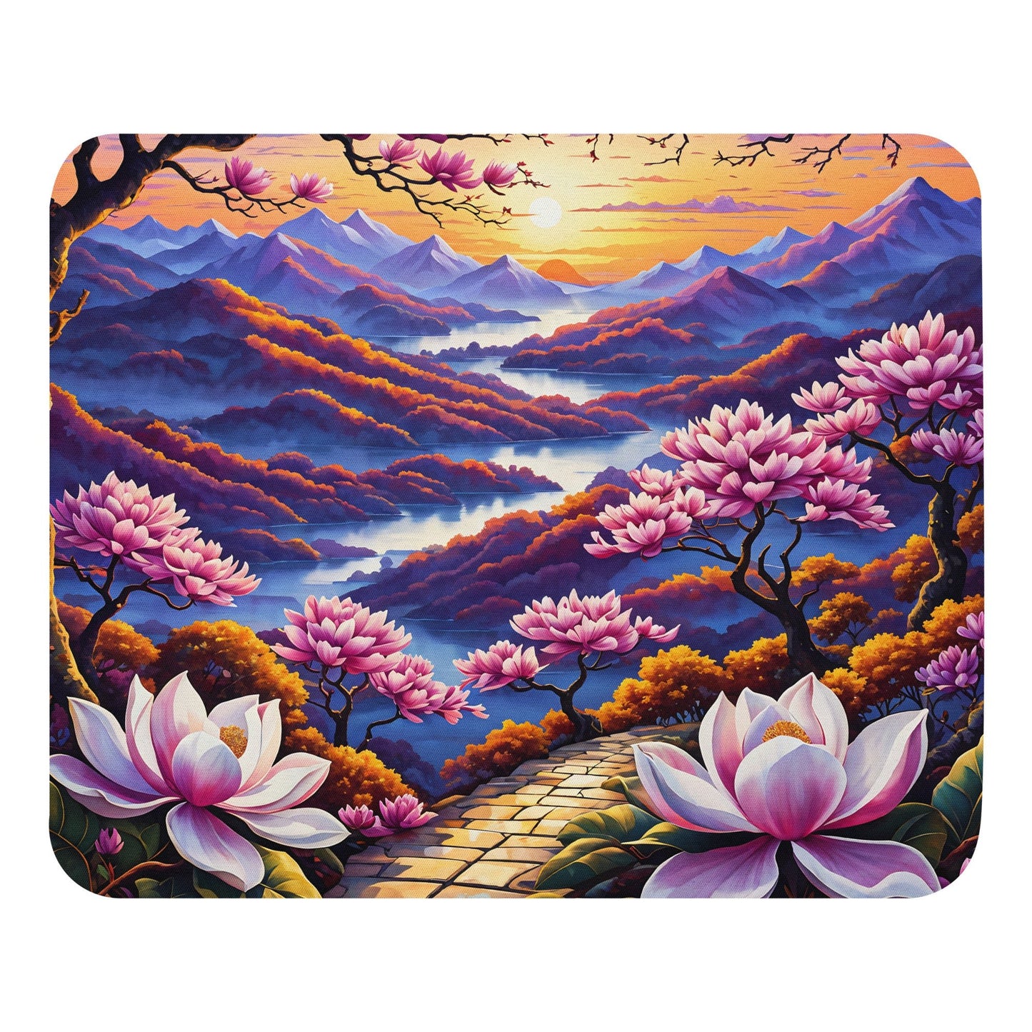 River Though Pink Valley Mouse Pad - Mouse Pads - Discovery Co.