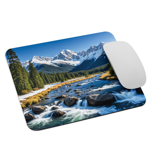 River Though Snowy Mountains Mouse Pad - Mouse Pads - Discovery Co.