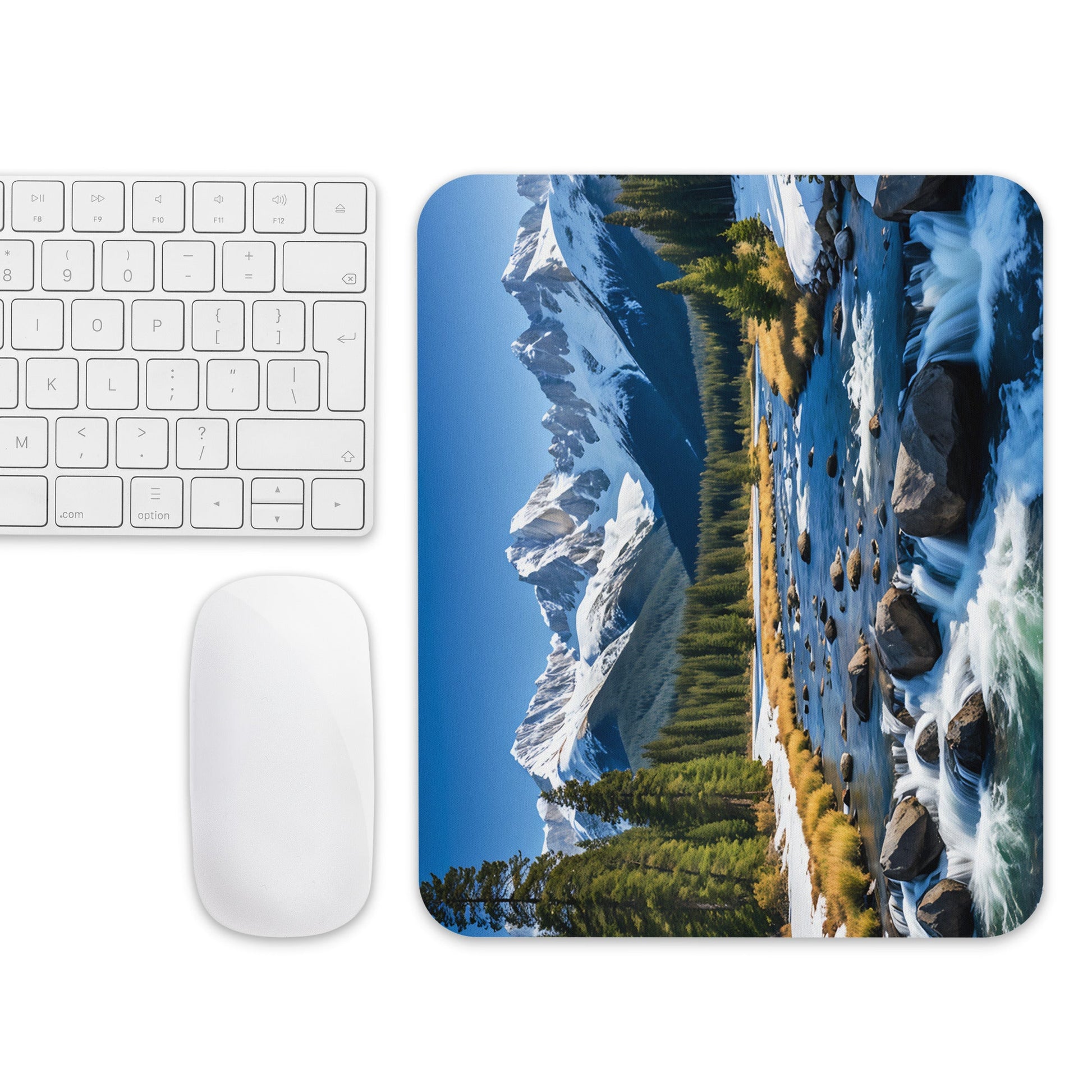 River Though Snowy Mountains Mouse Pad - Mouse Pads - Discovery Co.