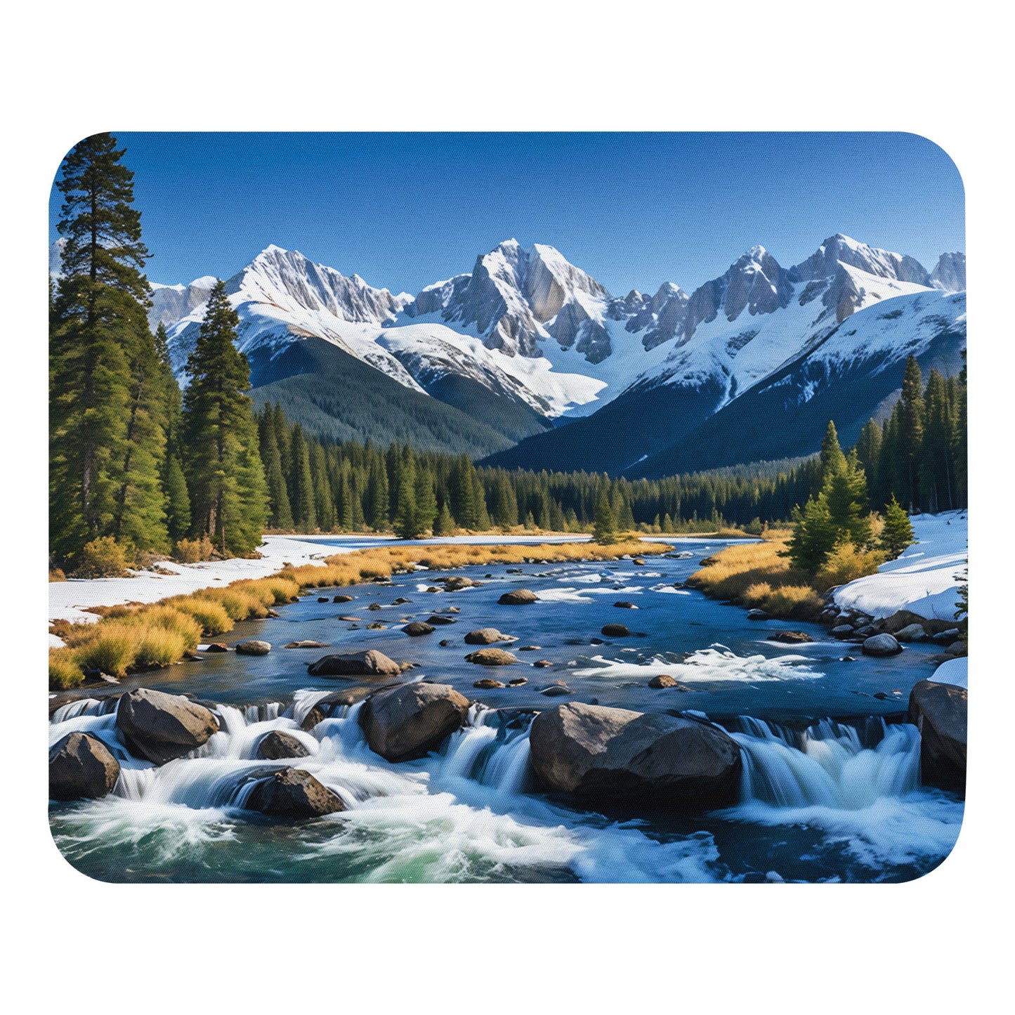 River Though Snowy Mountains Mouse Pad - Mouse Pads - Discovery Co.