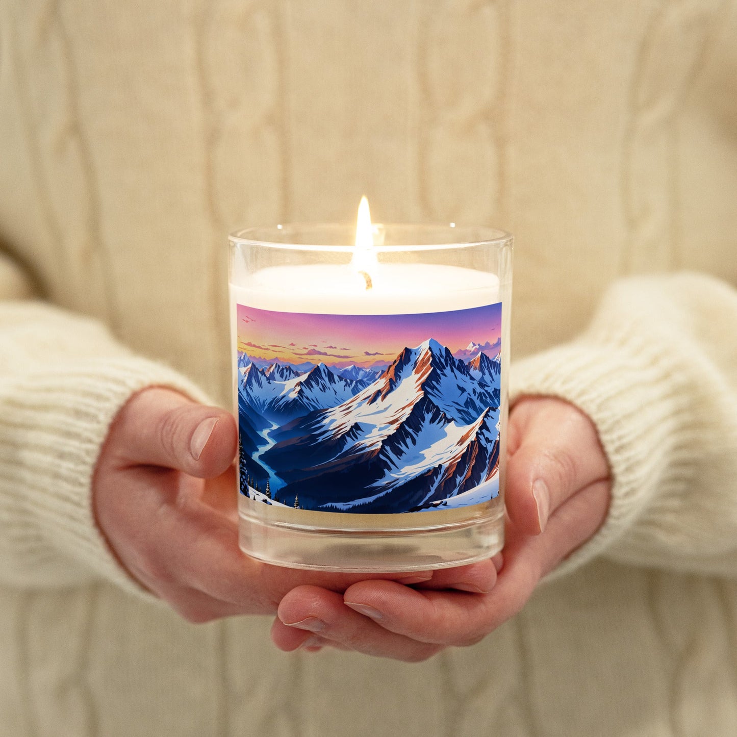 River Though The Mountains Glass Jar Soy Wax Candle - Candles - Discovery Co.