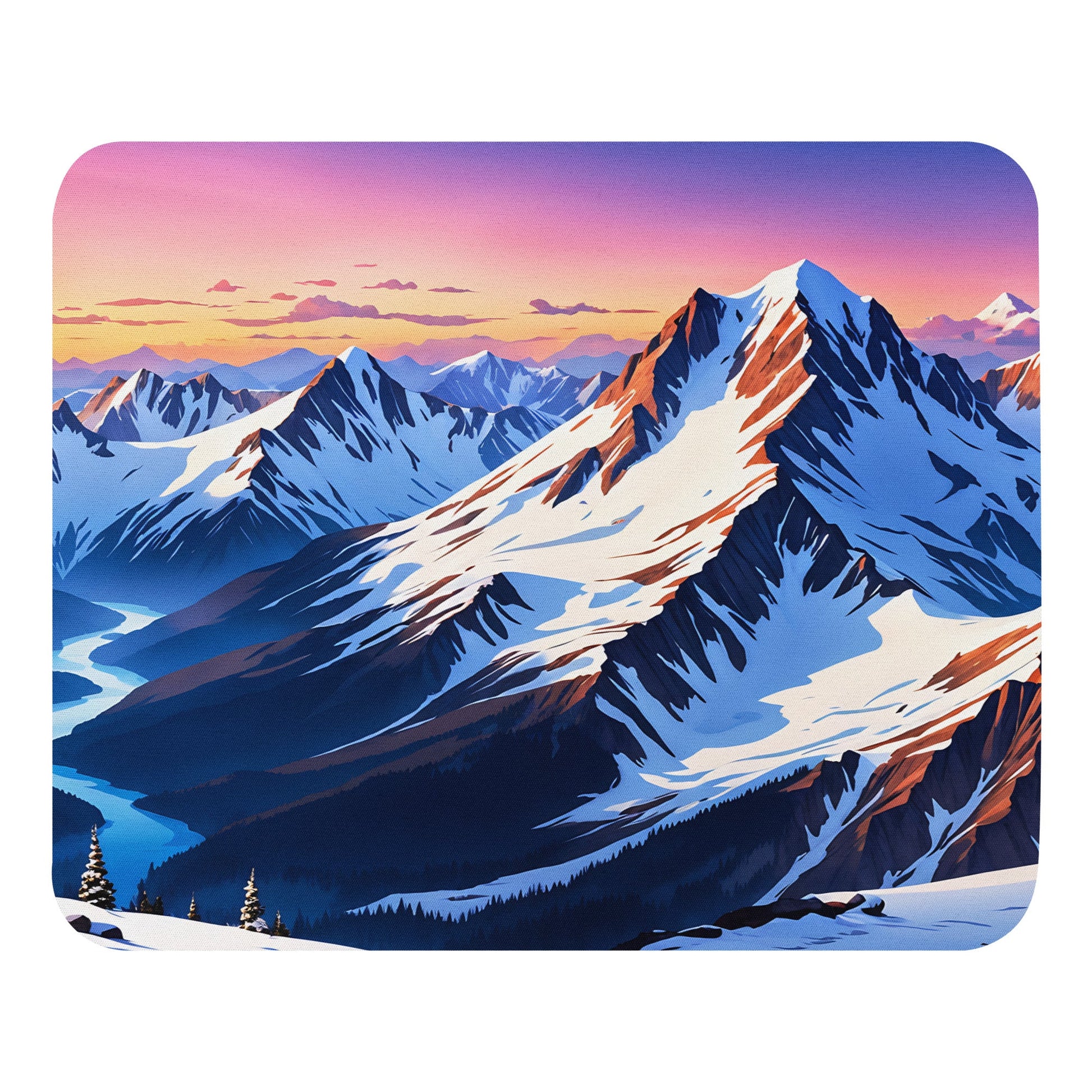 River Though The Mountains Mouse Pad - Mouse Pads - Discovery Co.