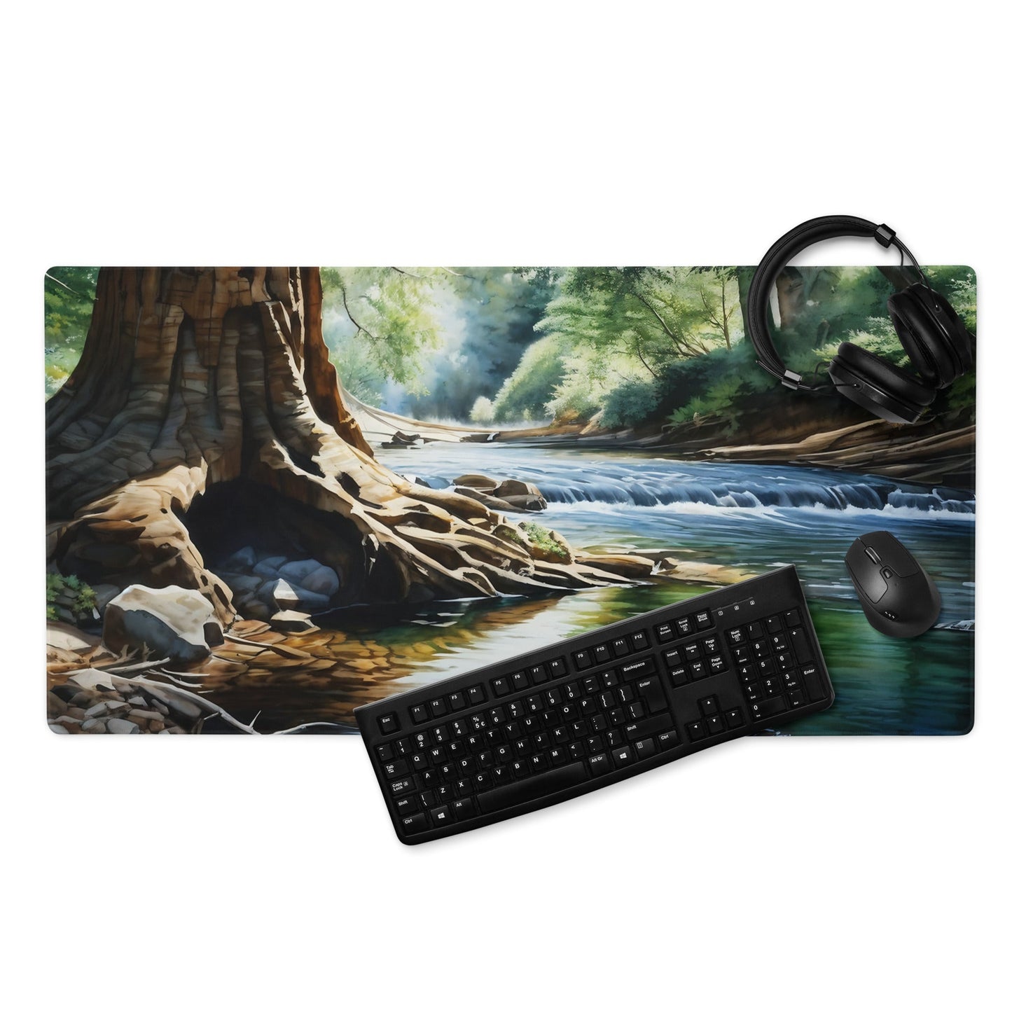 River Though The Woods Gaming Mouse Pad - Mouse Pads - Discovery Co.