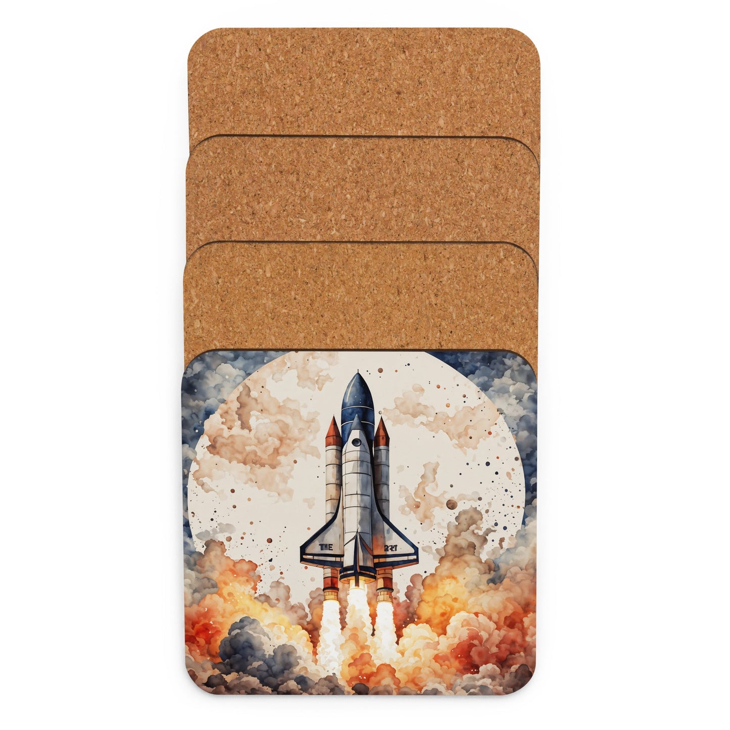 Rocket Cork - back Coaster - Coasters - Discovery Co.