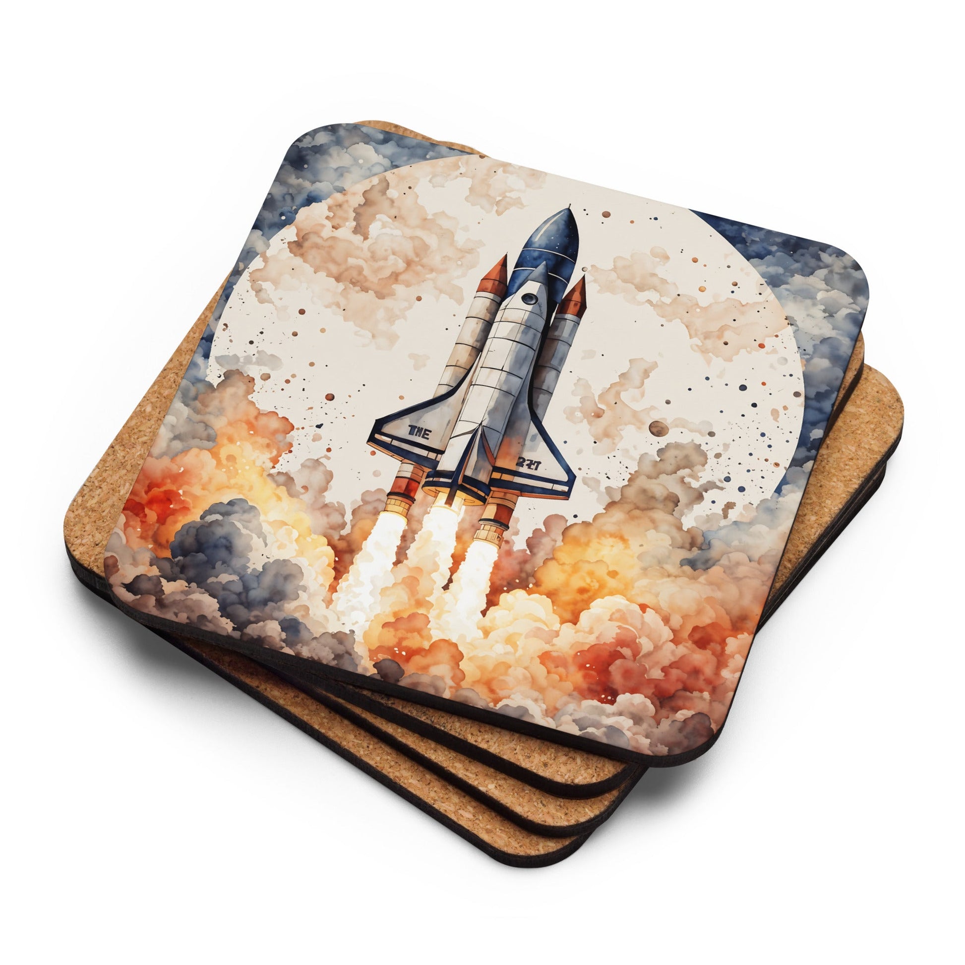 Rocket Cork - back Coaster - Coasters - Discovery Co.