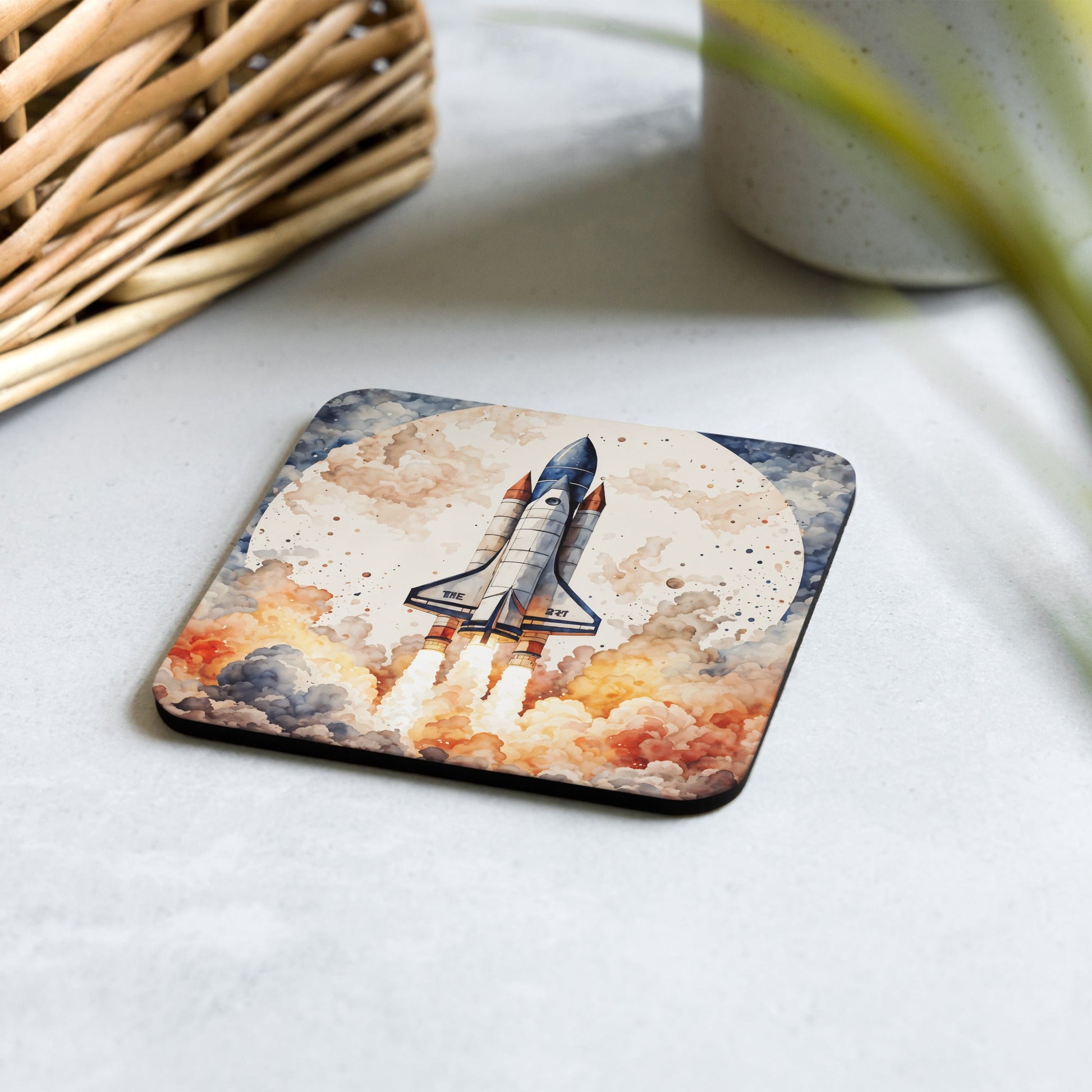 Rocket Cork - back Coaster - Coasters - Discovery Co.