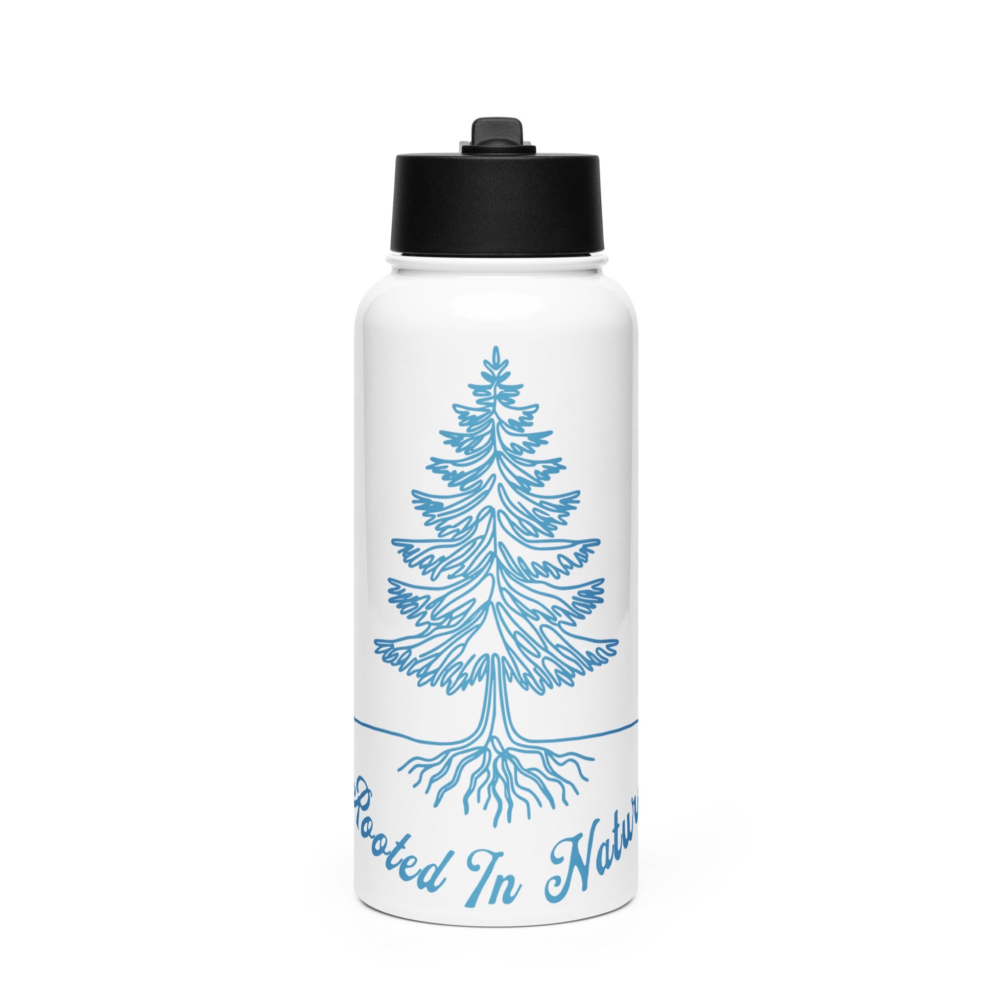 Rooted In Nature II Stainless Steel Water Bottle With Straw Lid - Stainless Steel Water Bottle With Straw Lid - Discovery Co.