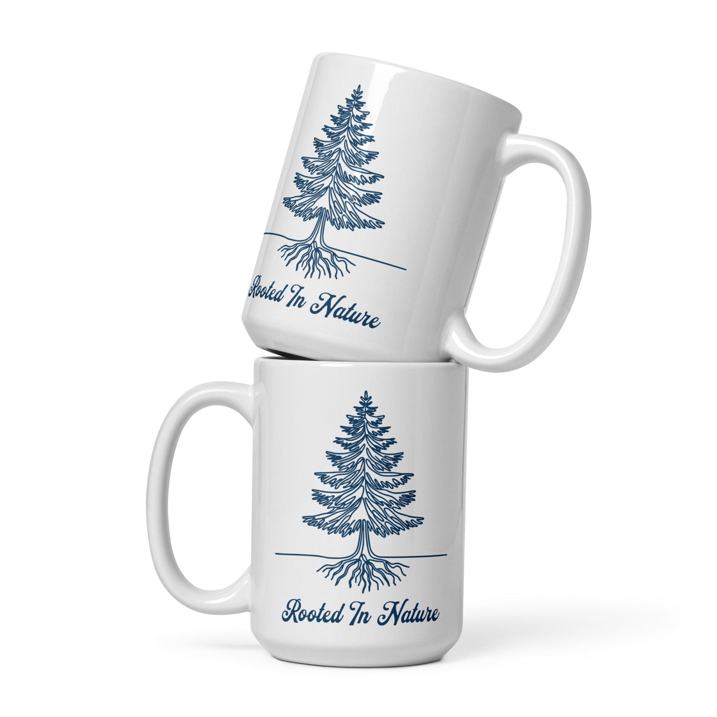 Rooted In Nature White Glossy Mug (11 oz. 15 oz, 20 oz) - Mugs - Discovery Co.