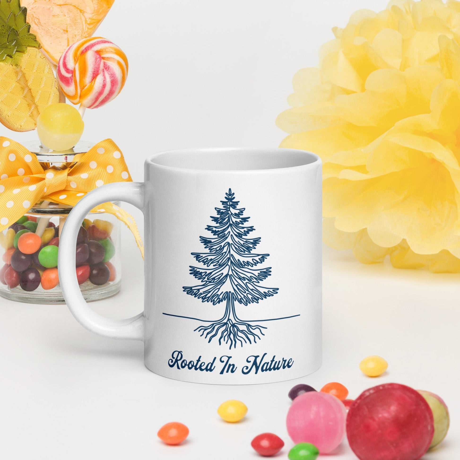 Rooted In Nature White Glossy Mug (11 oz. 15 oz, 20 oz) - Mugs - Discovery Co.