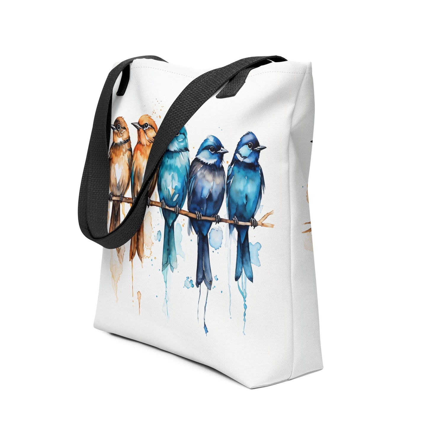 Row Of Watercolor Birds Tote Bag - Tote Bags - Discovery Co.