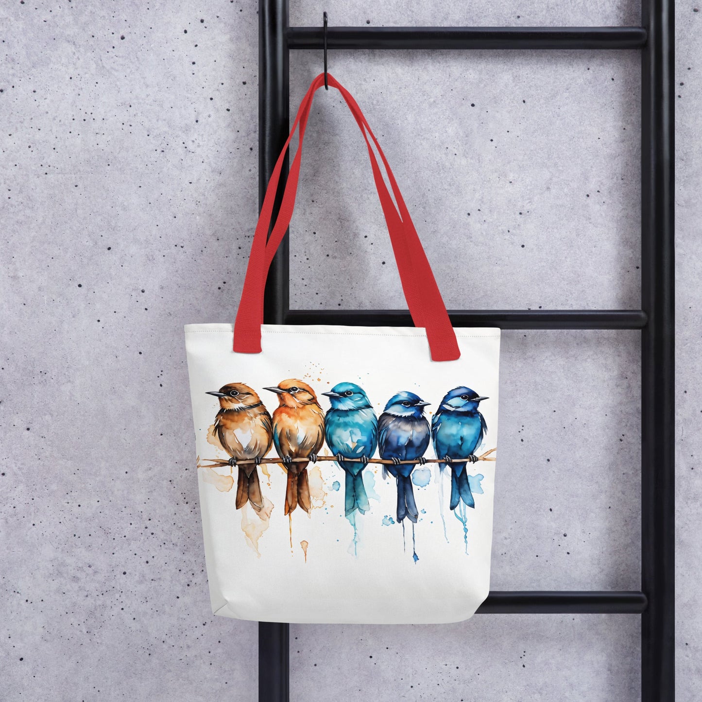 Row Of Watercolor Birds Tote Bag - Tote Bags - Discovery Co.