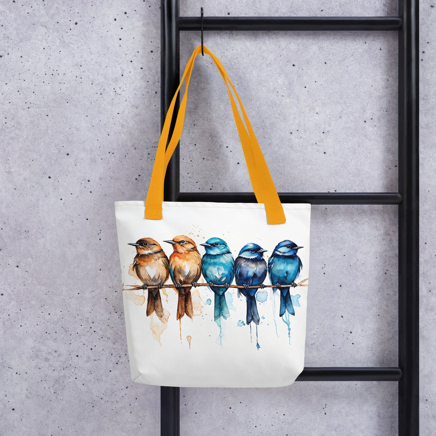 Row Of Watercolor Birds Tote Bag - Tote Bags - Discovery Co.