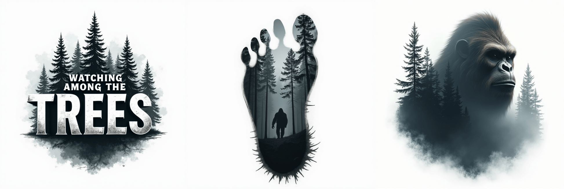 Sasquatch Watching Among The Trees White Glossy Mug (11 oz, 15 oz, 20 oz) - Mugs - Discovery Co.