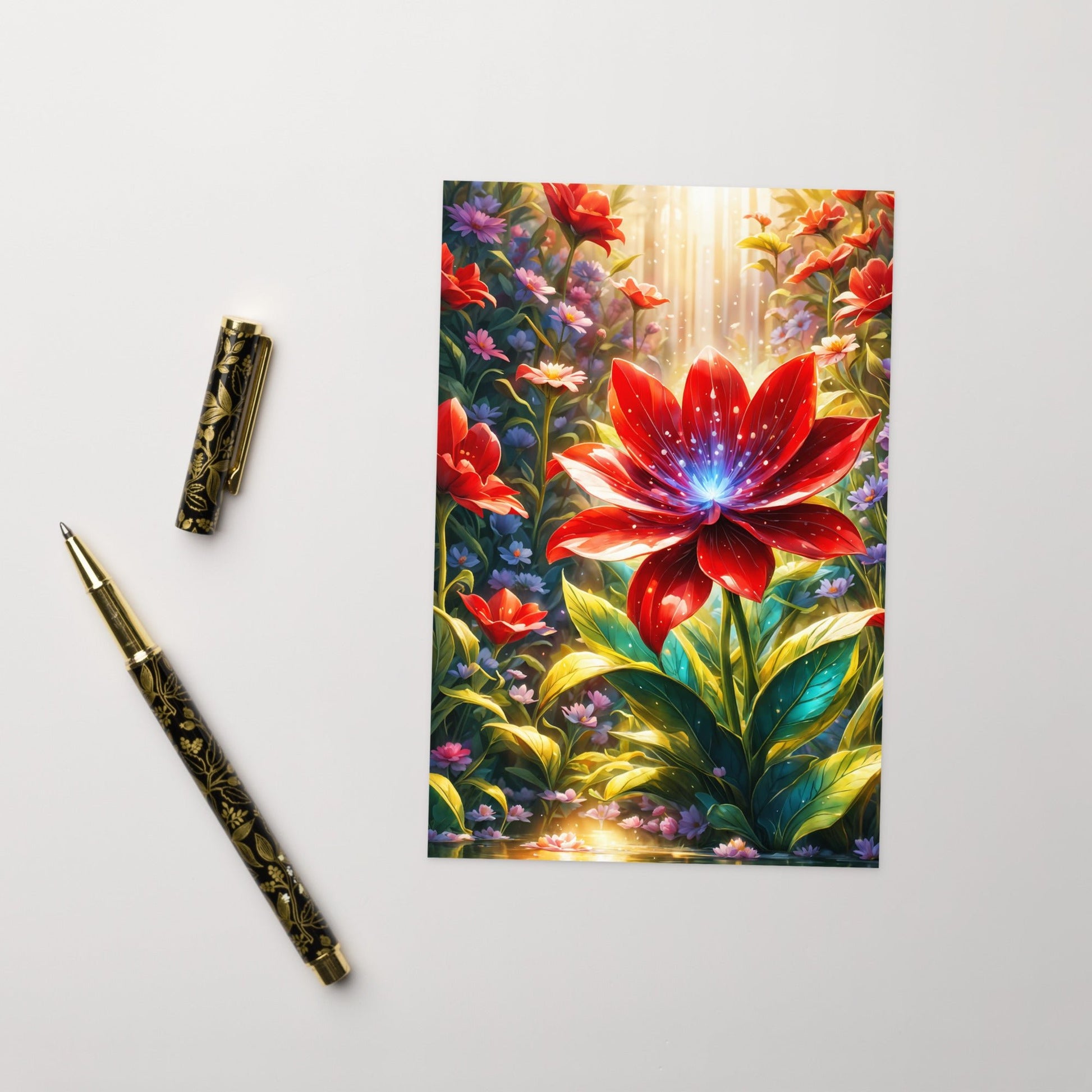Scarlet Flower II Greeting Card - Greeting Card - Discovery Co.