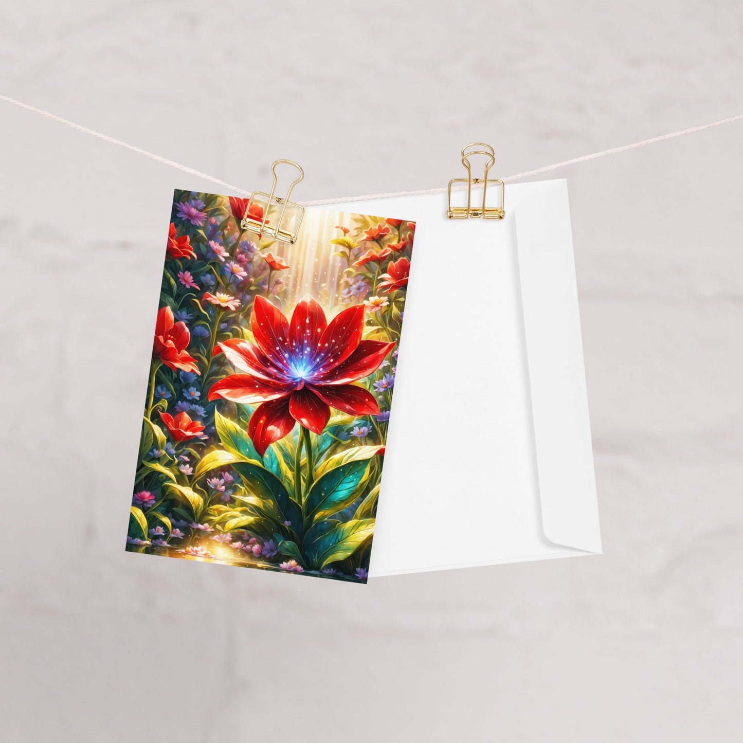 Scarlet Flower II Greeting Card - Greeting Card - Discovery Co.