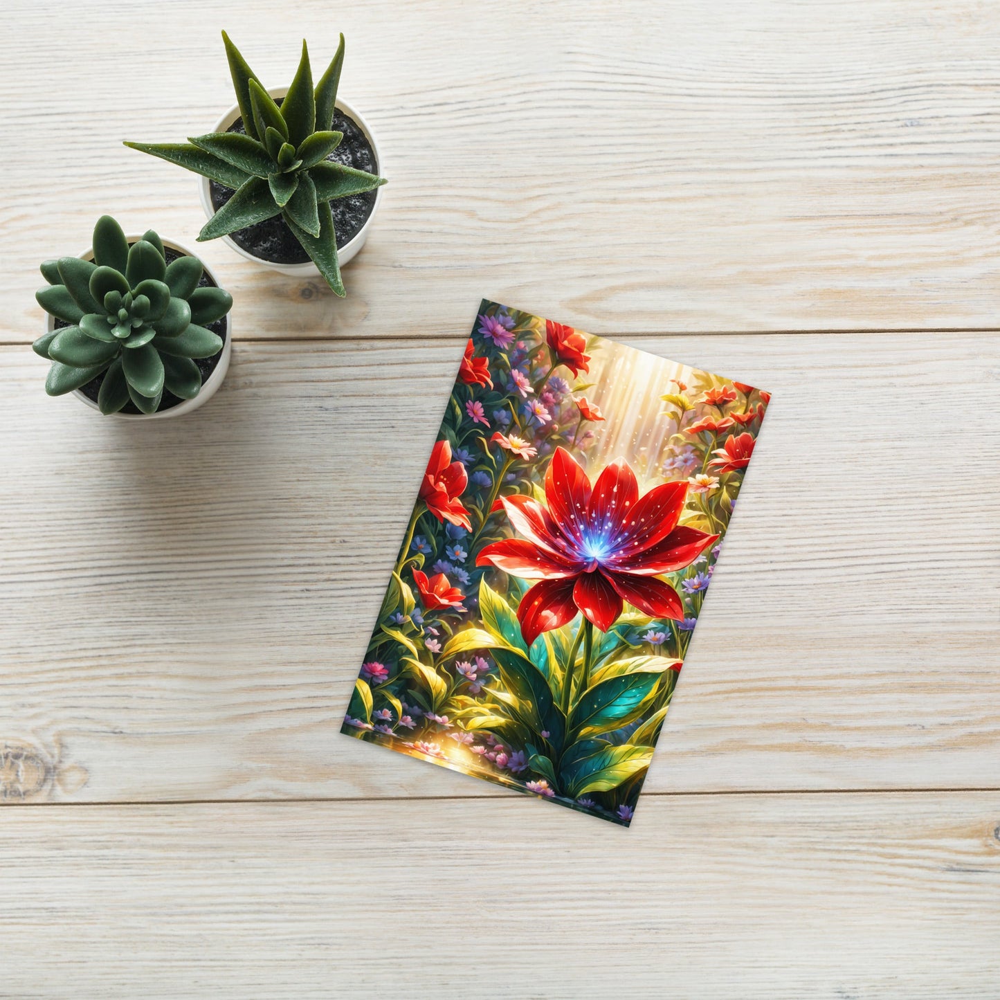 Scarlet Flower II Greeting Card - Greeting Card - Discovery Co.