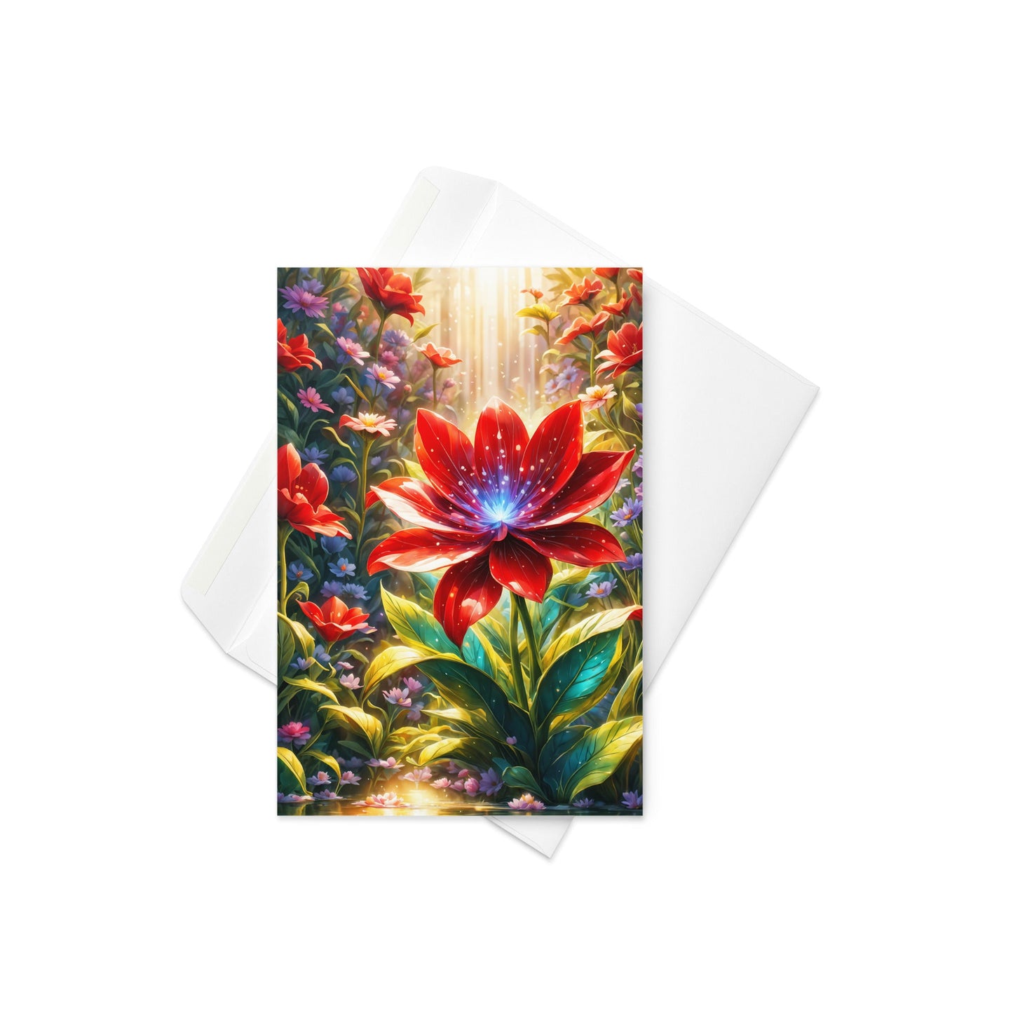 Scarlet Flower II Greeting Card - Greeting Card - Discovery Co.