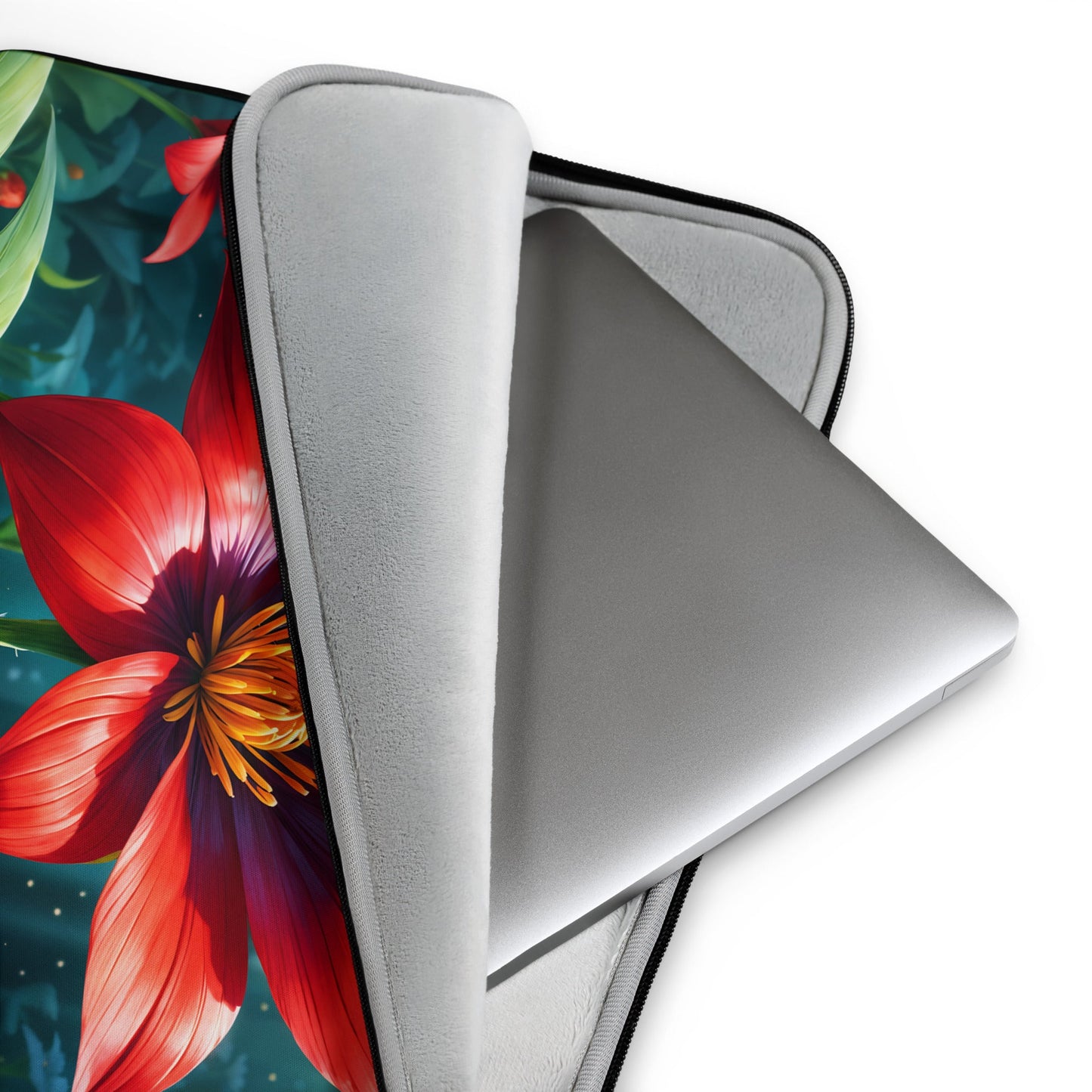 Scarlet Flower II Laptop Sleeve - Laptop Cases - Discovery Co.