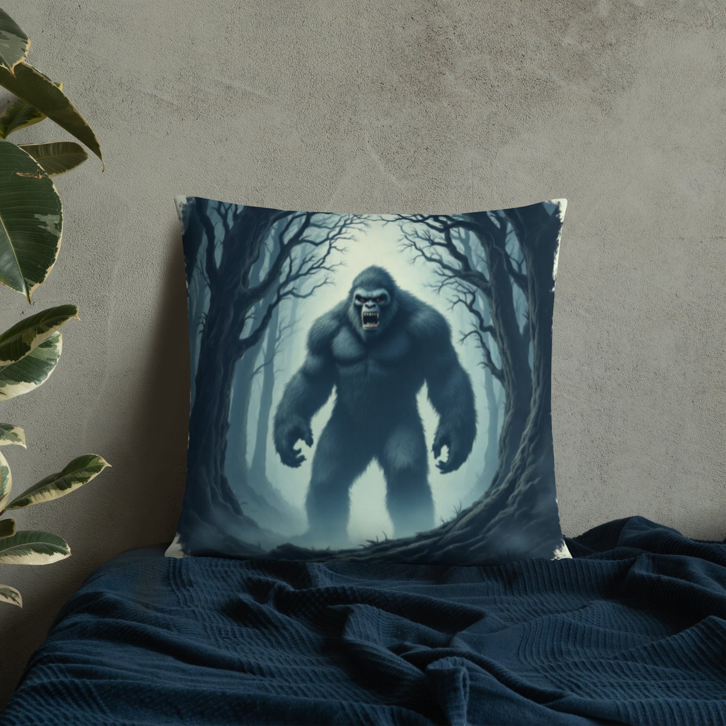 Scary Bigfoot Basic Pillow - Pillows - Discovery Co.