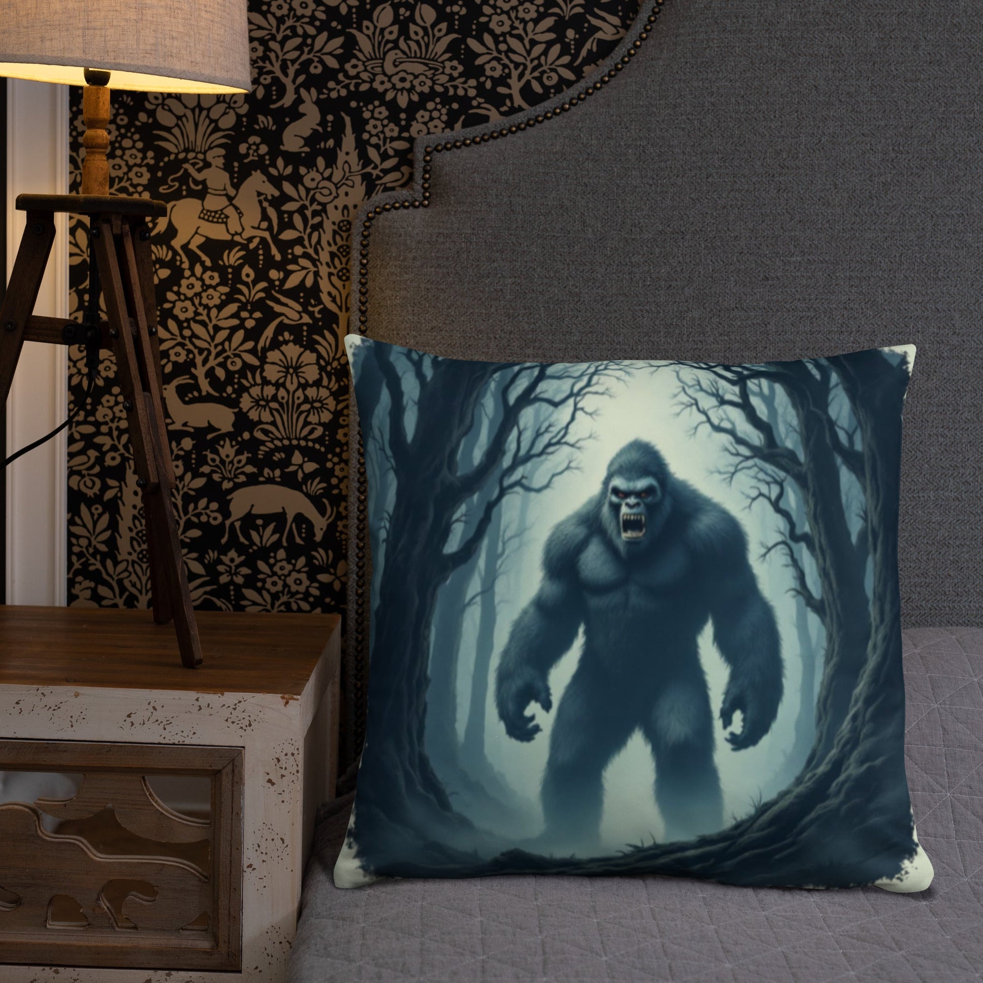 Scary Bigfoot Basic Pillow - Pillows - Discovery Co.