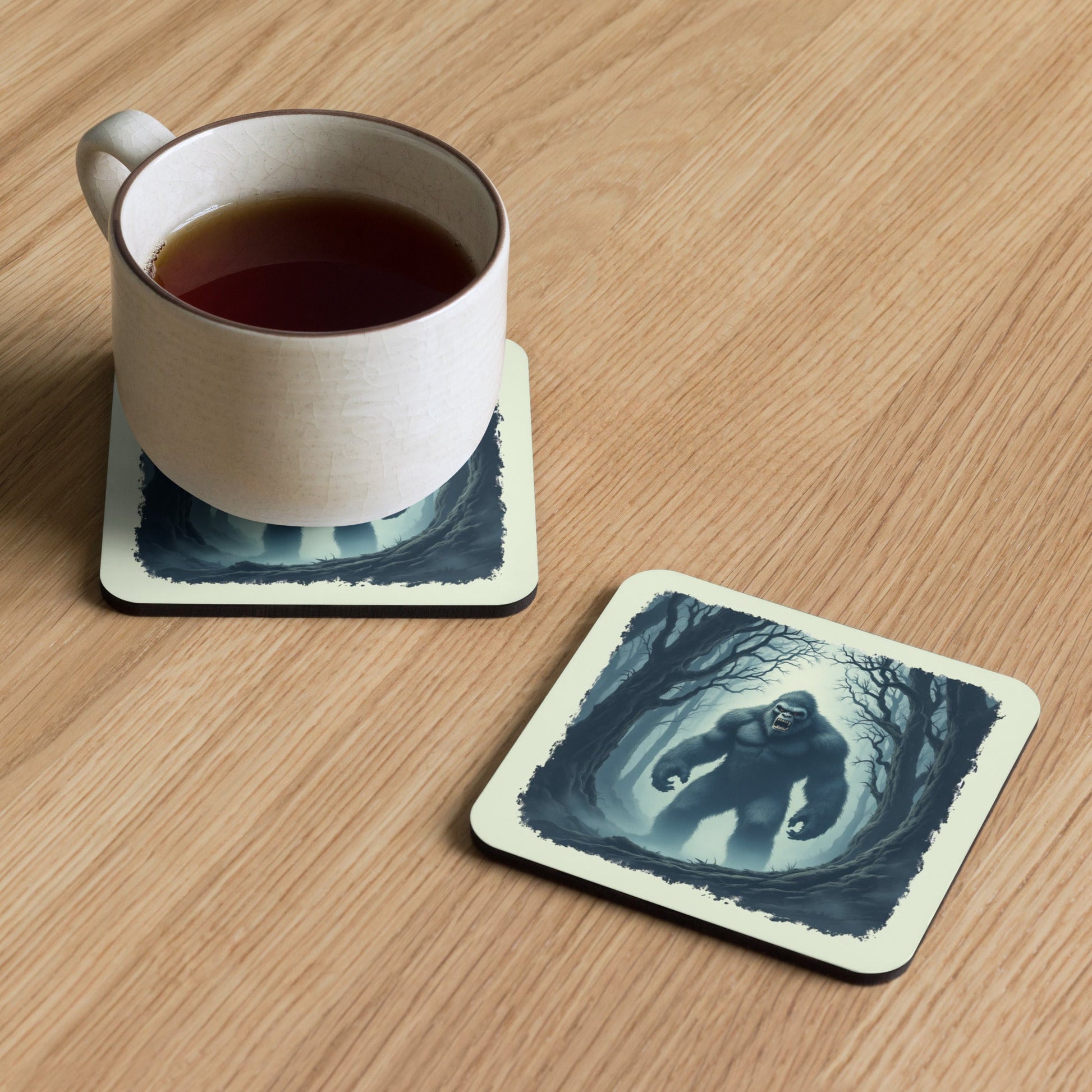 Scary Bigfoot Cork - Back Coaster - Coasters - Discovery Co.