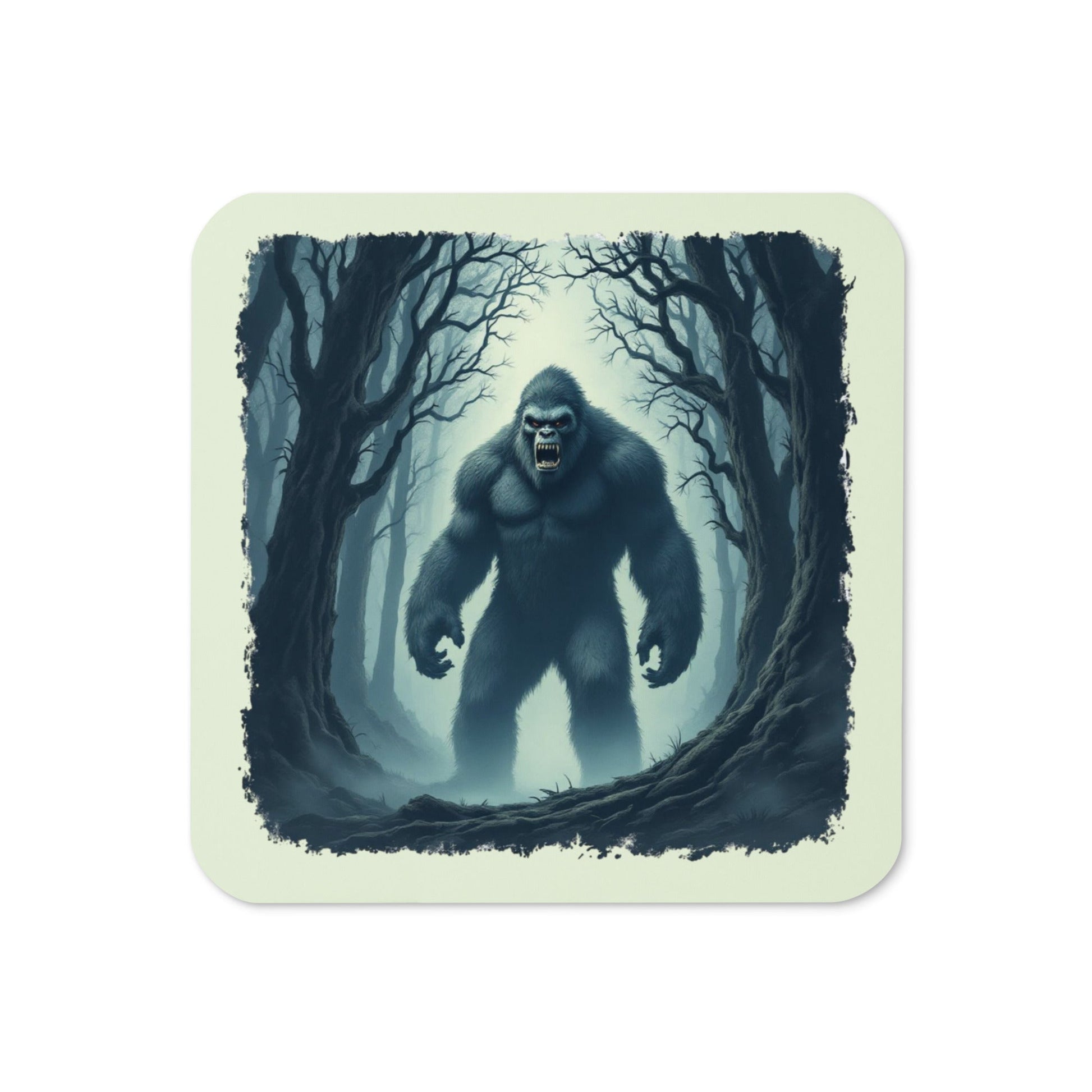 Scary Bigfoot Cork - Back Coaster - Coasters - Discovery Co.