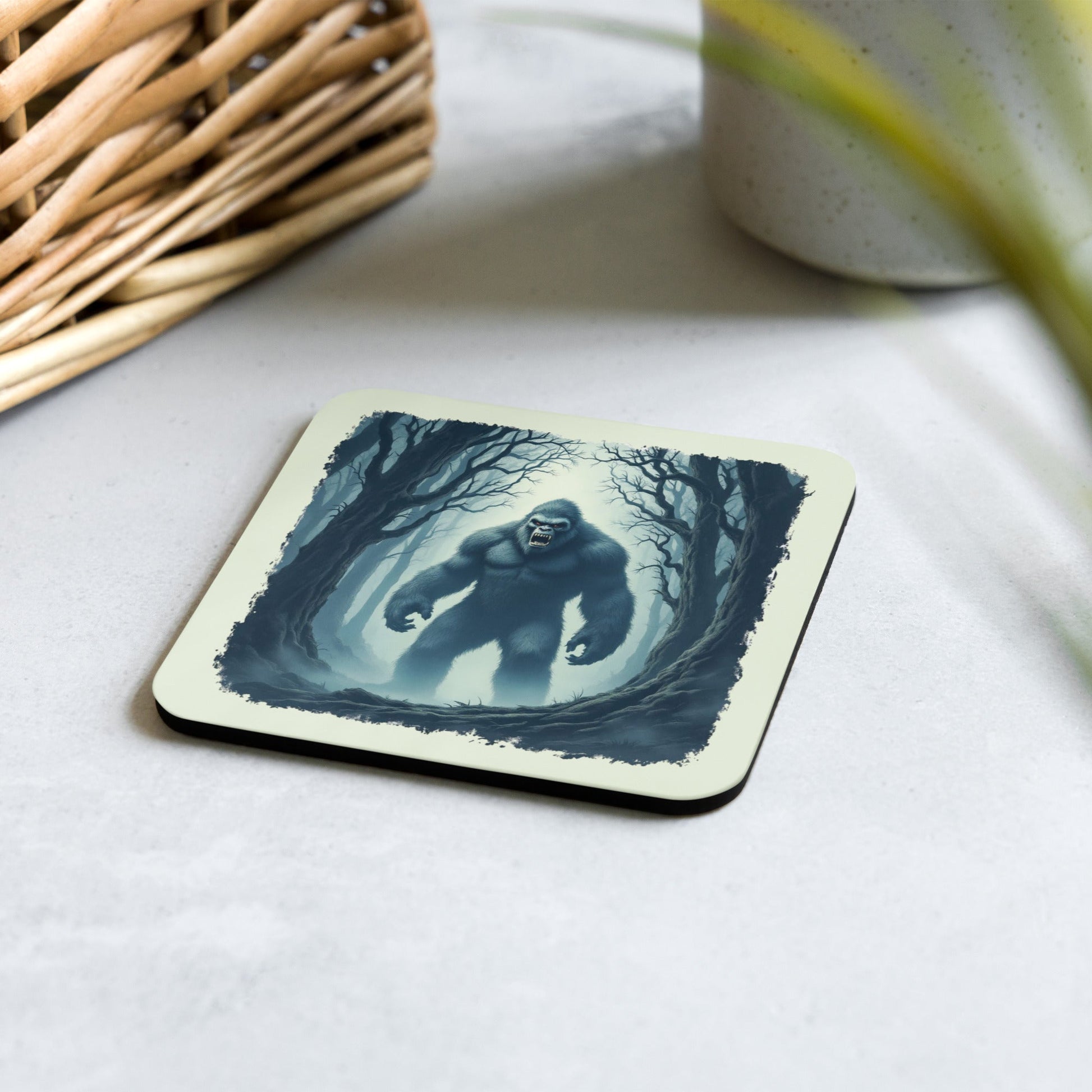 Scary Bigfoot Cork - Back Coaster - Coasters - Discovery Co.