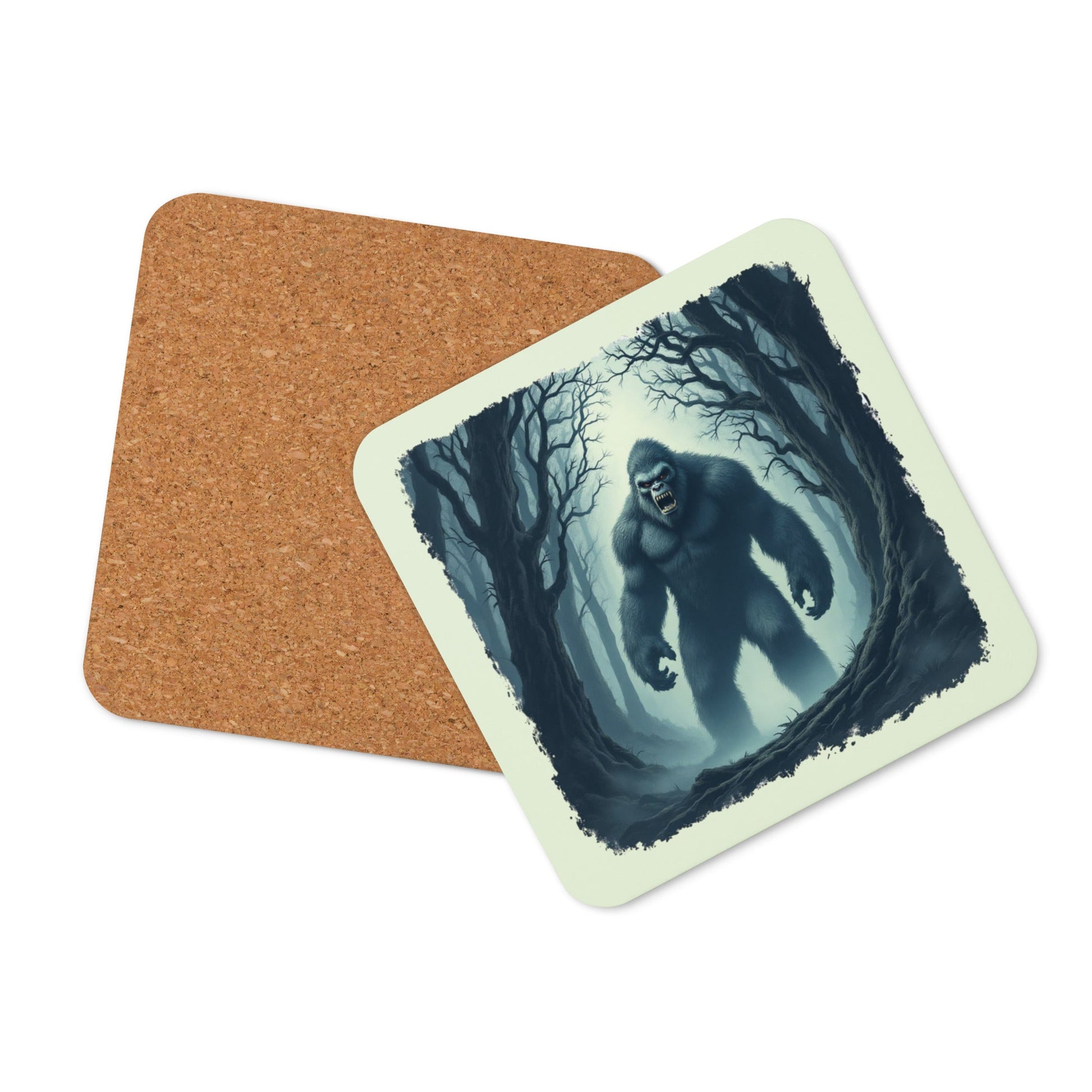 Scary Bigfoot Cork - Back Coaster - Coasters - Discovery Co.