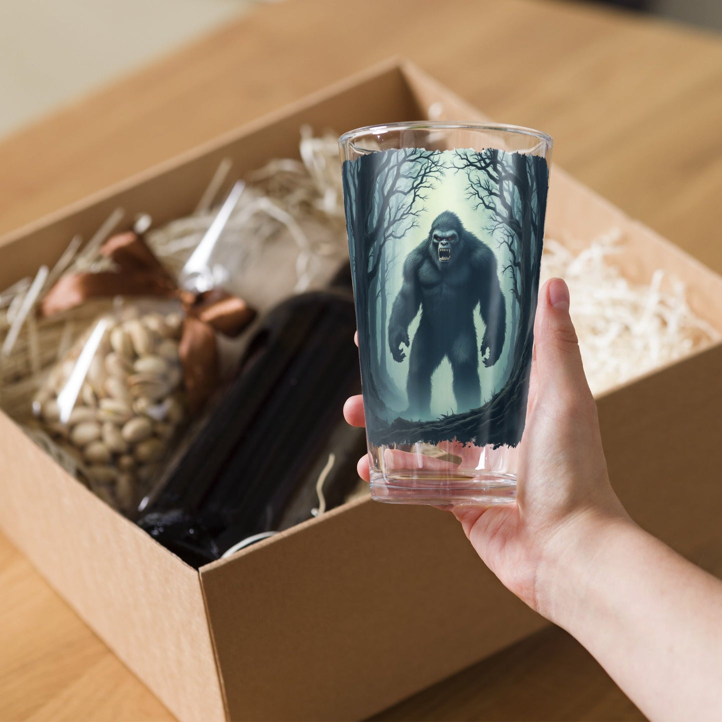 Scary Bigfoot Pint Glass - Beer Glass - Discovery Co.