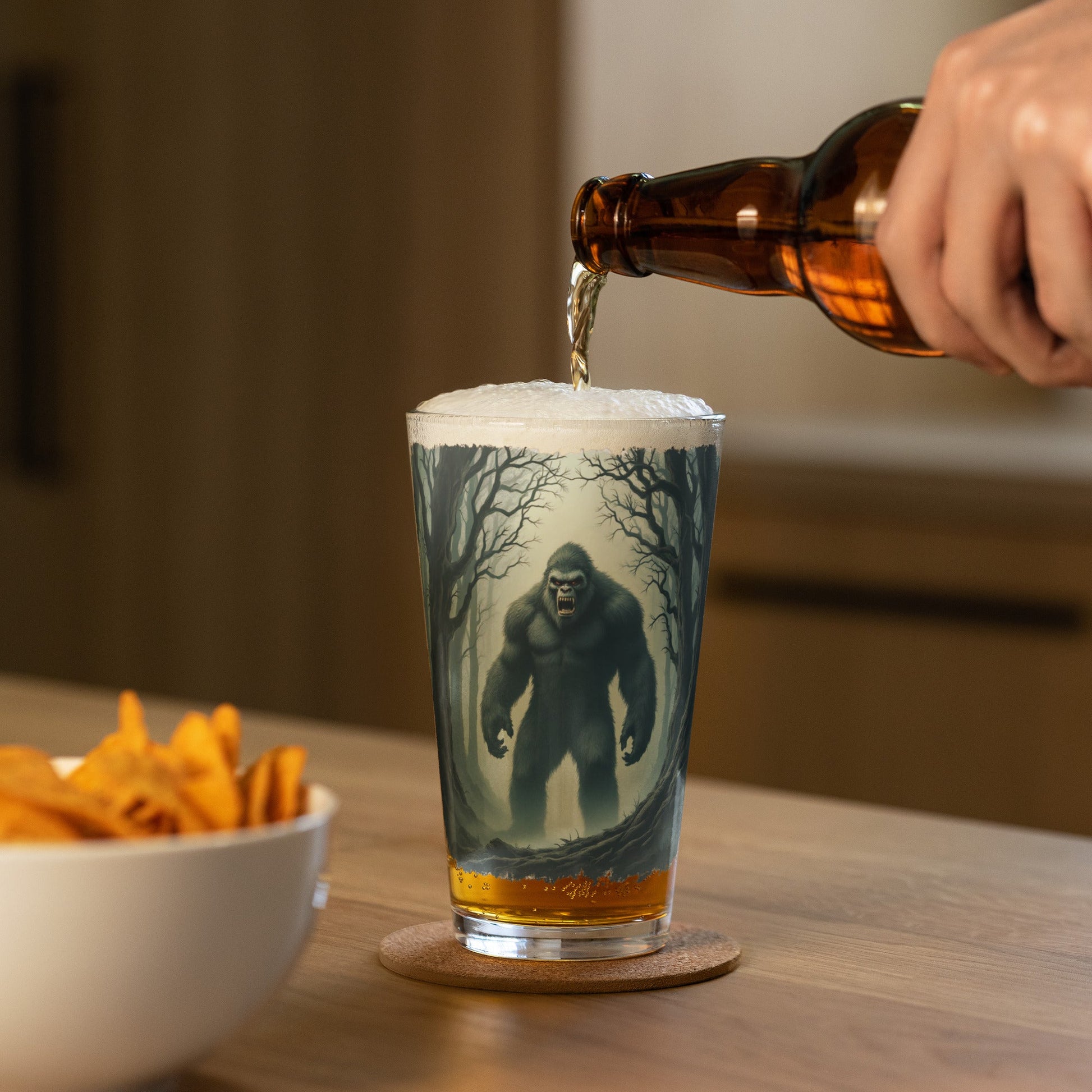 Scary Bigfoot Pint Glass - Beer Glass - Discovery Co.