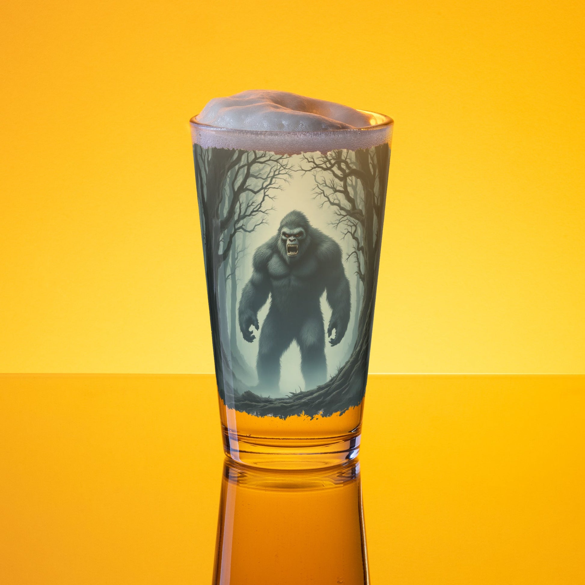 Scary Bigfoot Pint Glass - Beer Glass - Discovery Co.