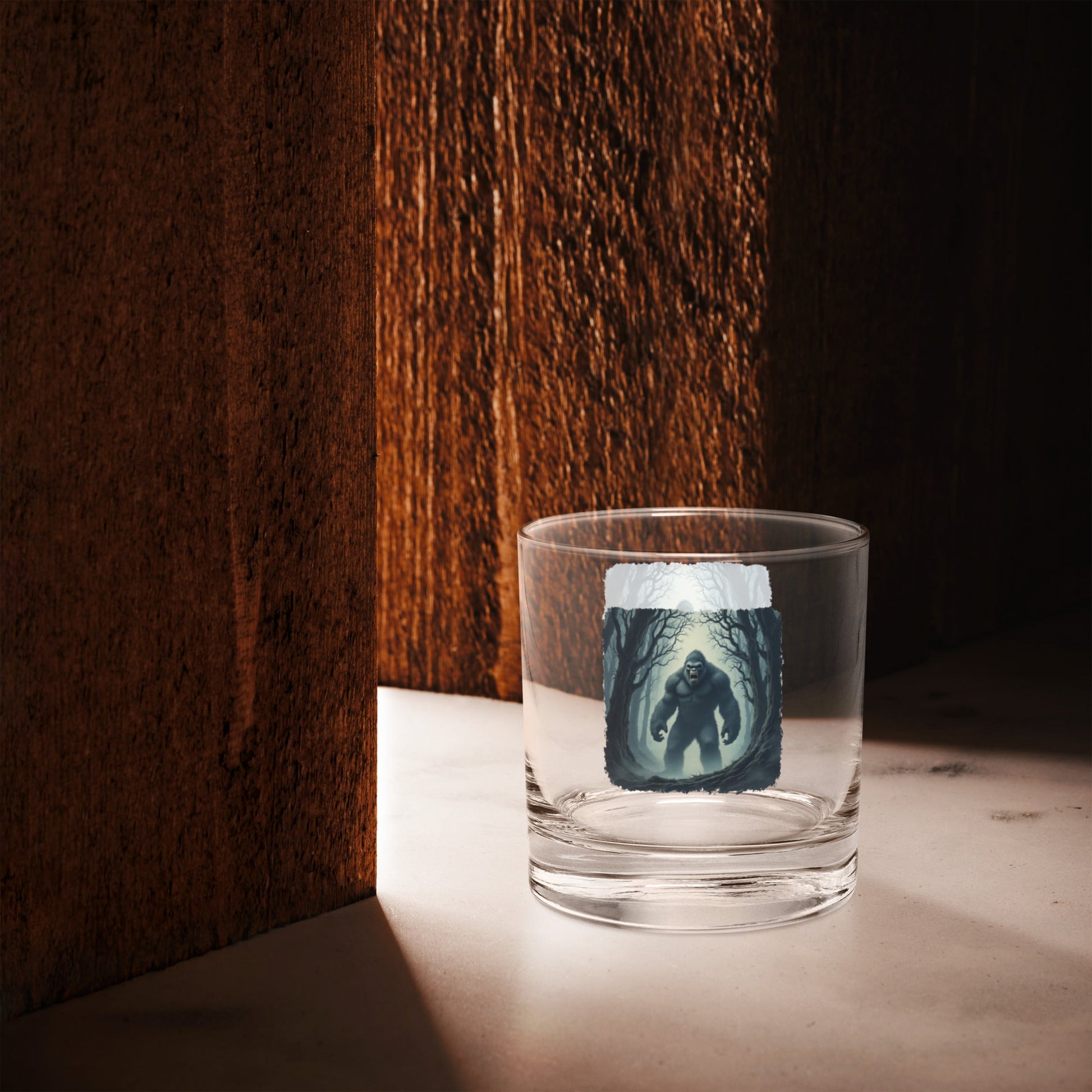Scary Bigfoot Rocks Glass - Rocks Glass - Discovery Co.