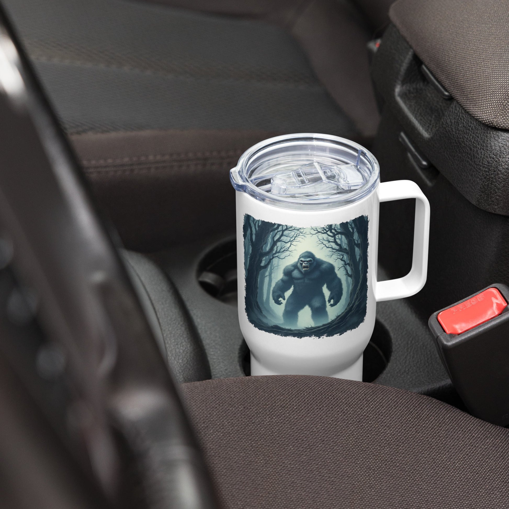Scary Bigfoot Travel Mug With Handle (25 oz and 40 oz) - Travel Mug - Discovery Co.
