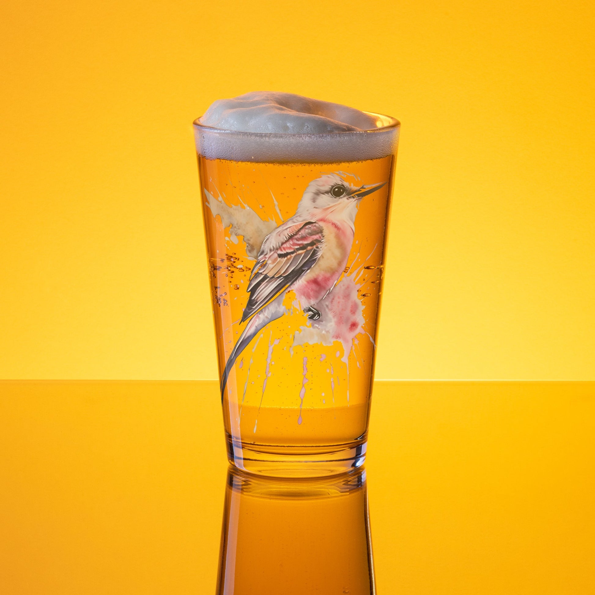 Scissor - Tailed Flycatcher Pint Glass - Beer Glass - Discovery Co.