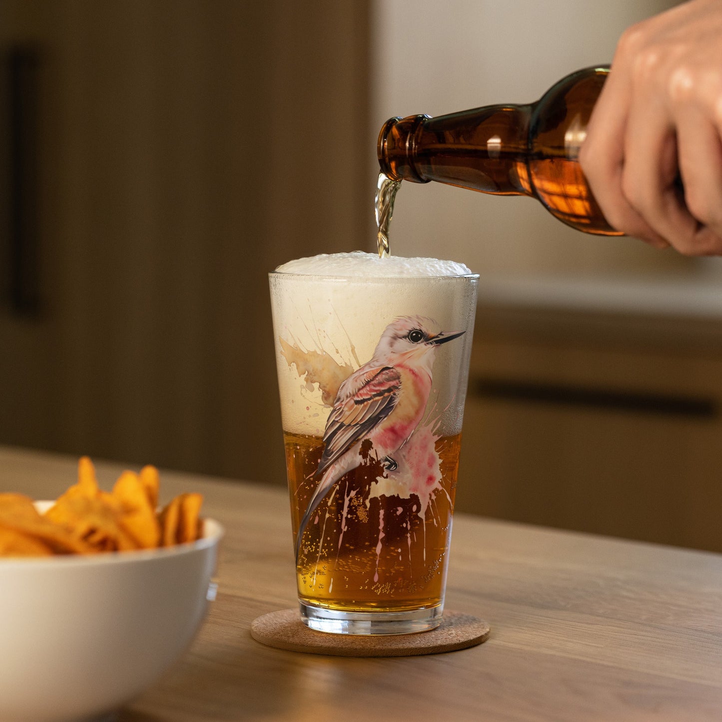 Scissor - Tailed Flycatcher Pint Glass - Beer Glass - Discovery Co.